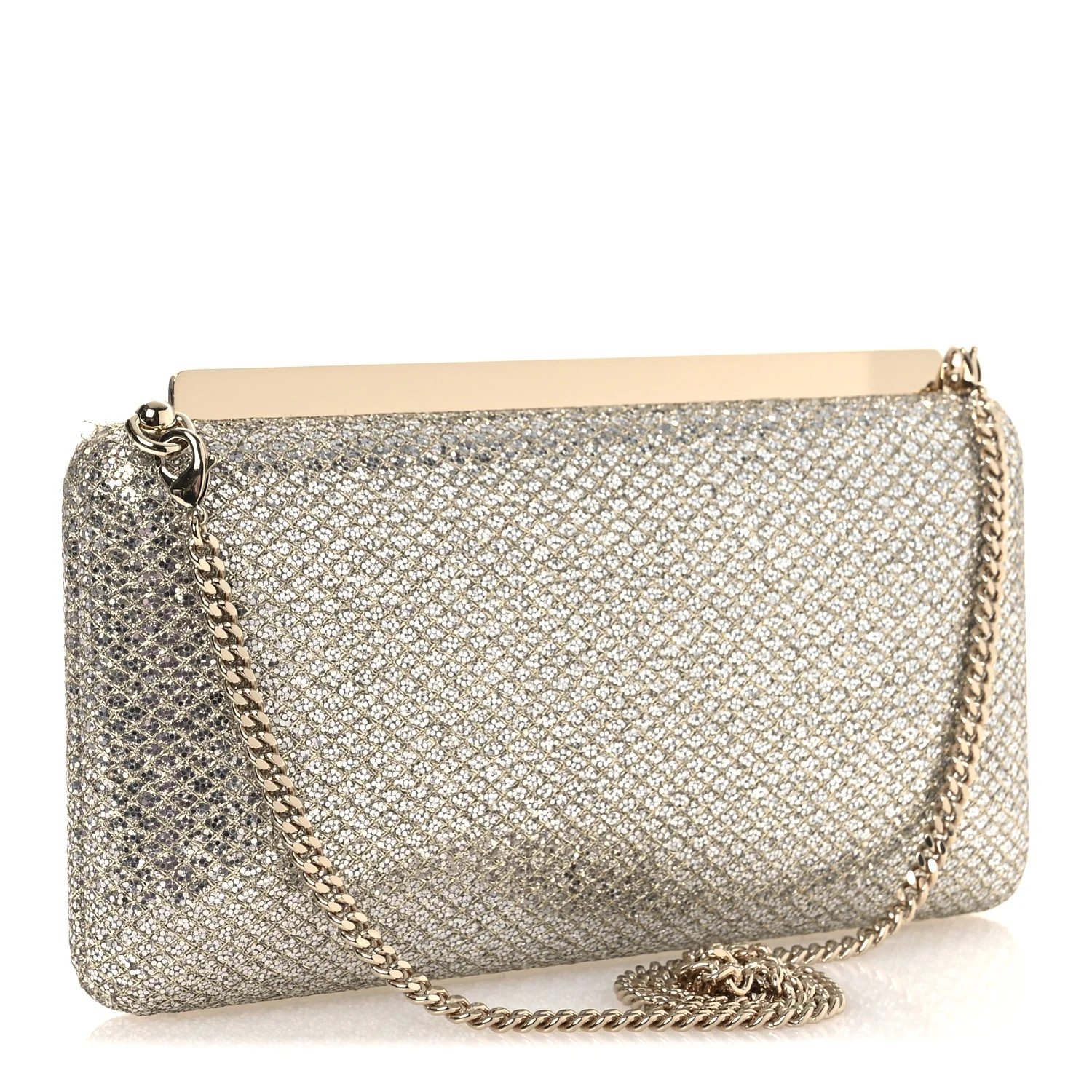 Glitter Ellipse Clutch Champagne - Image 3