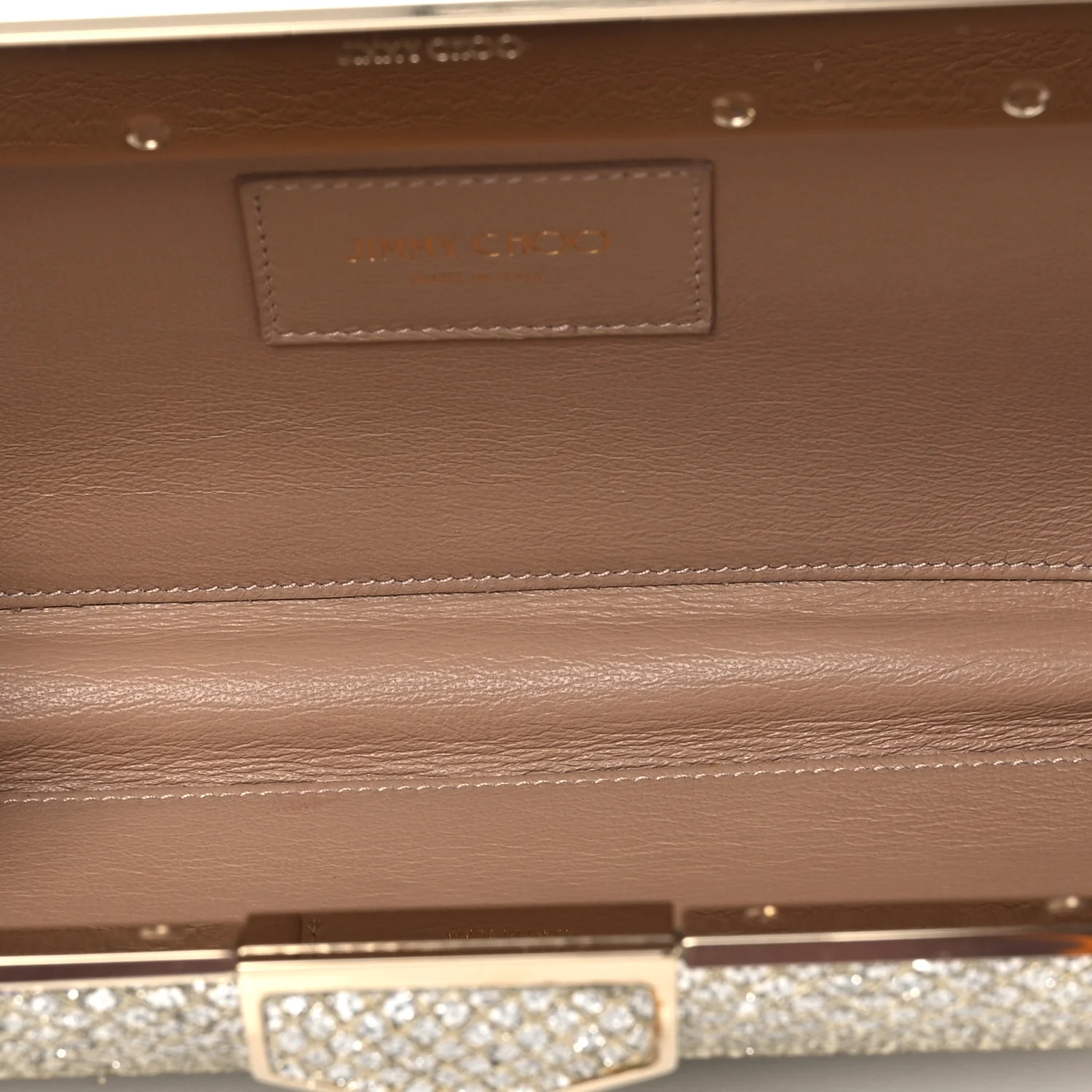 Glitter Ellipse Clutch Champagne - Image 5