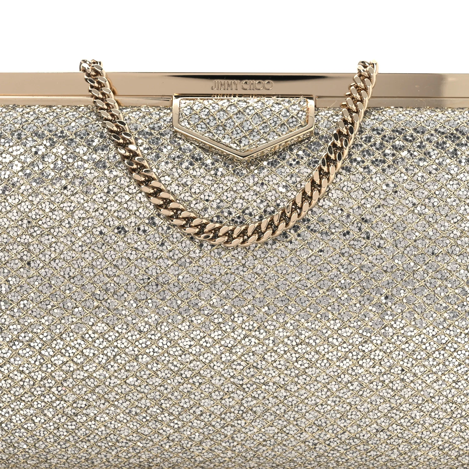 Glitter Ellipse Clutch Champagne - Image 7