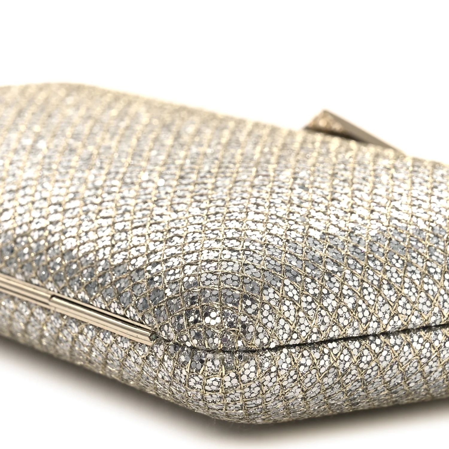 Glitter Ellipse Clutch Champagne - Image 9