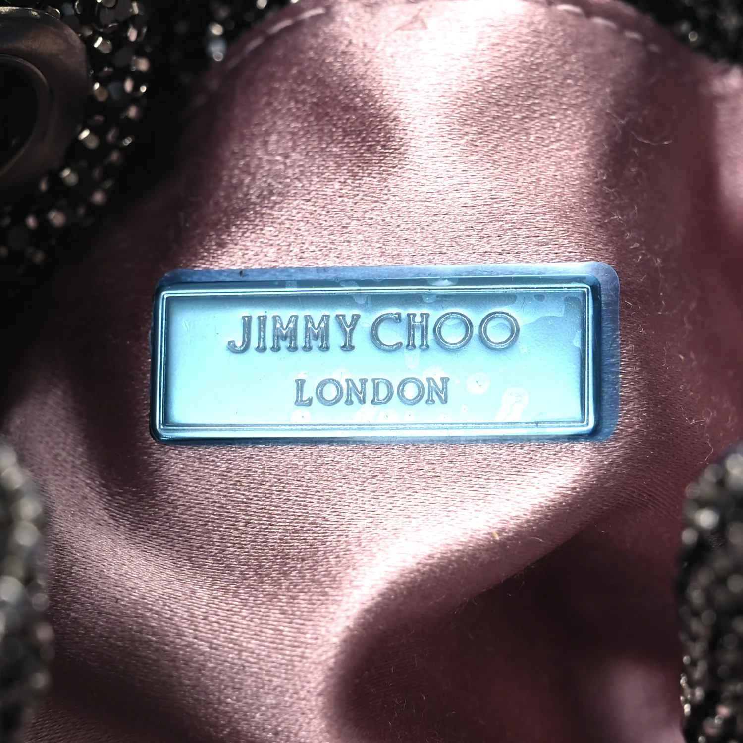 Mesh Crystal Bon Bon Bag Black - Image 6