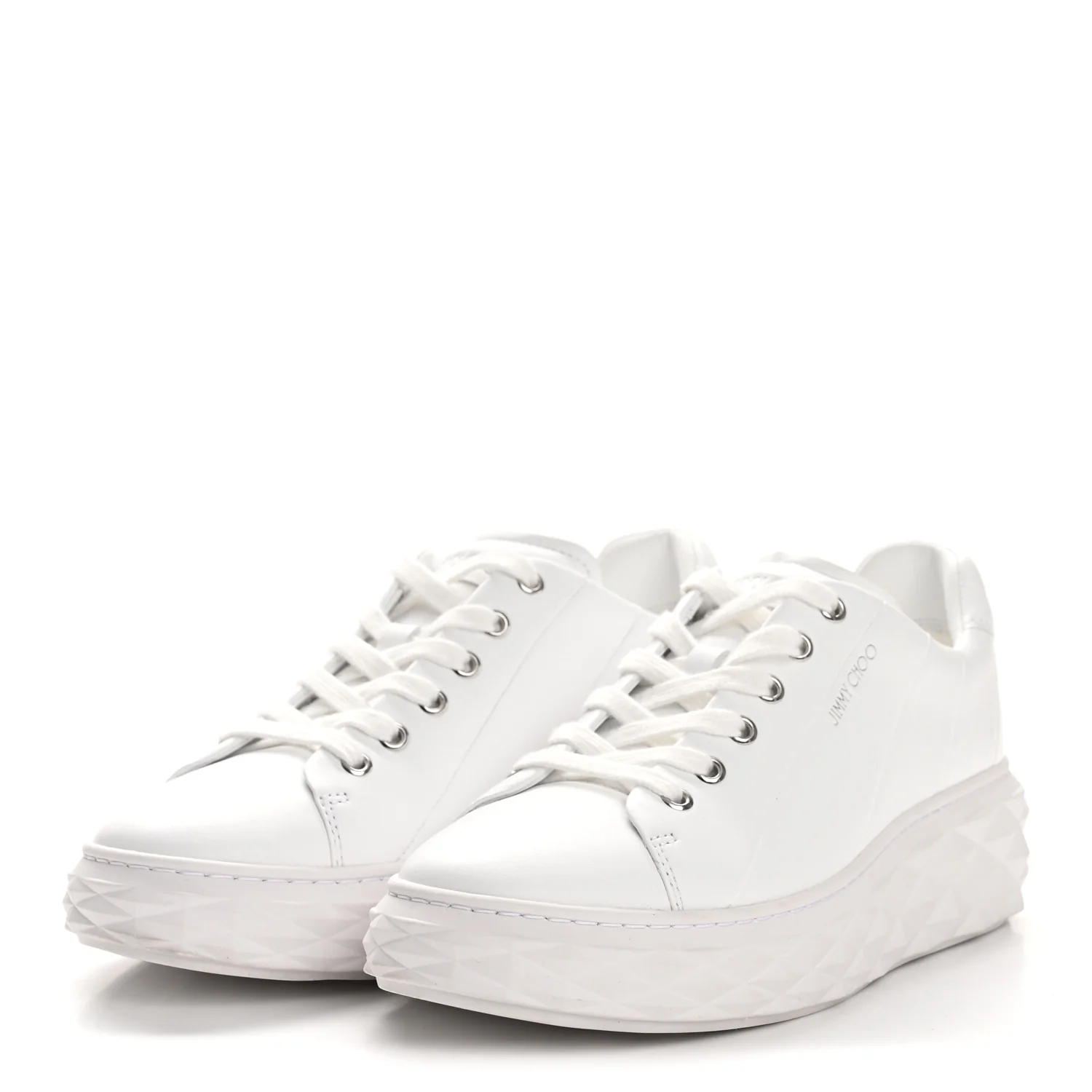 Nappa Diamond Light Platform Sneakers 38 White - Image 11