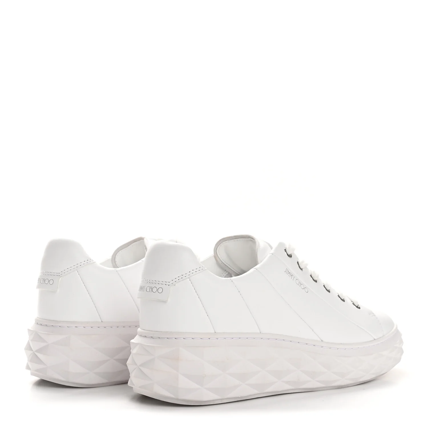 Nappa Diamond Light Platform Sneakers 38 White - Image 14