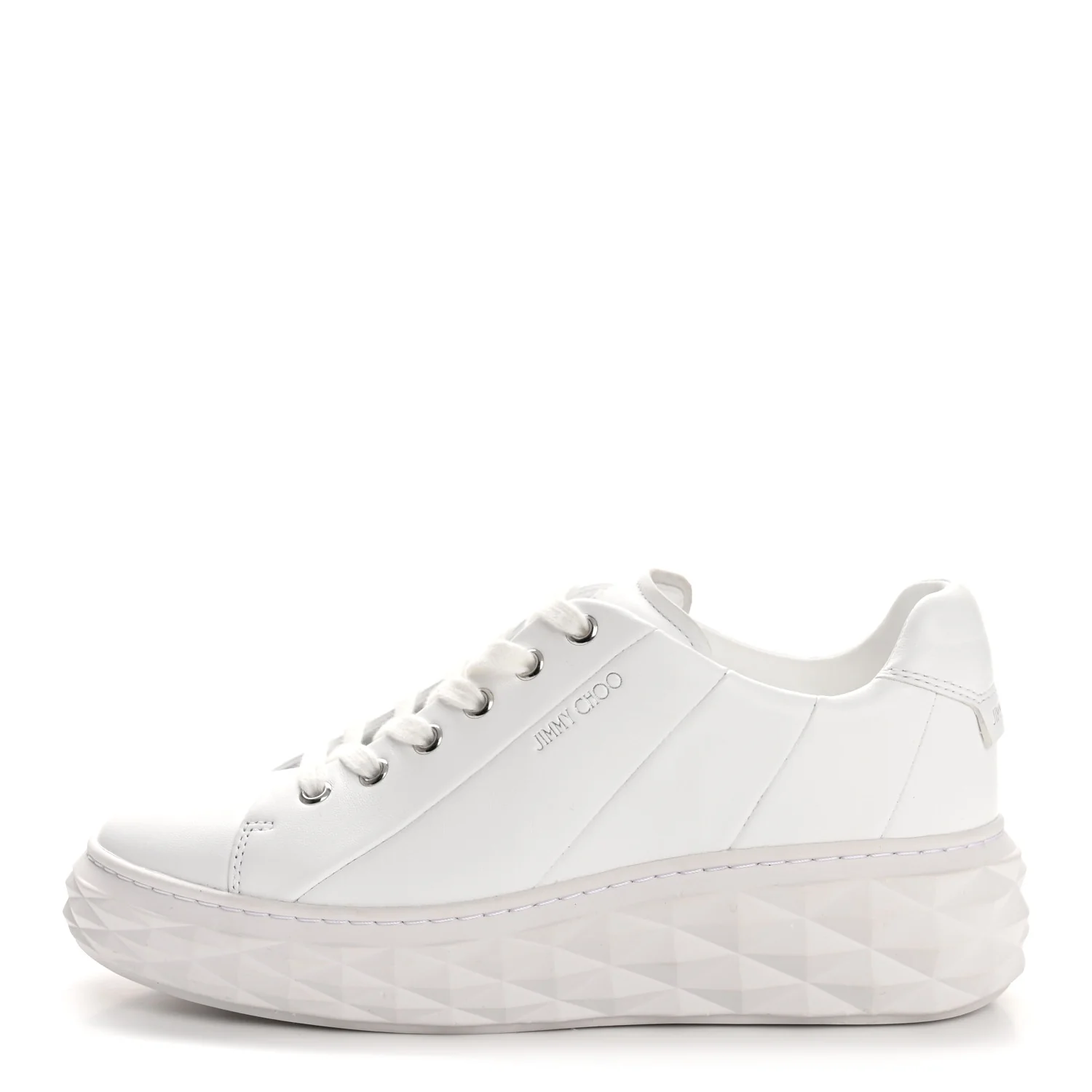 Nappa Diamond Light Platform Sneakers 38 White - Image 2