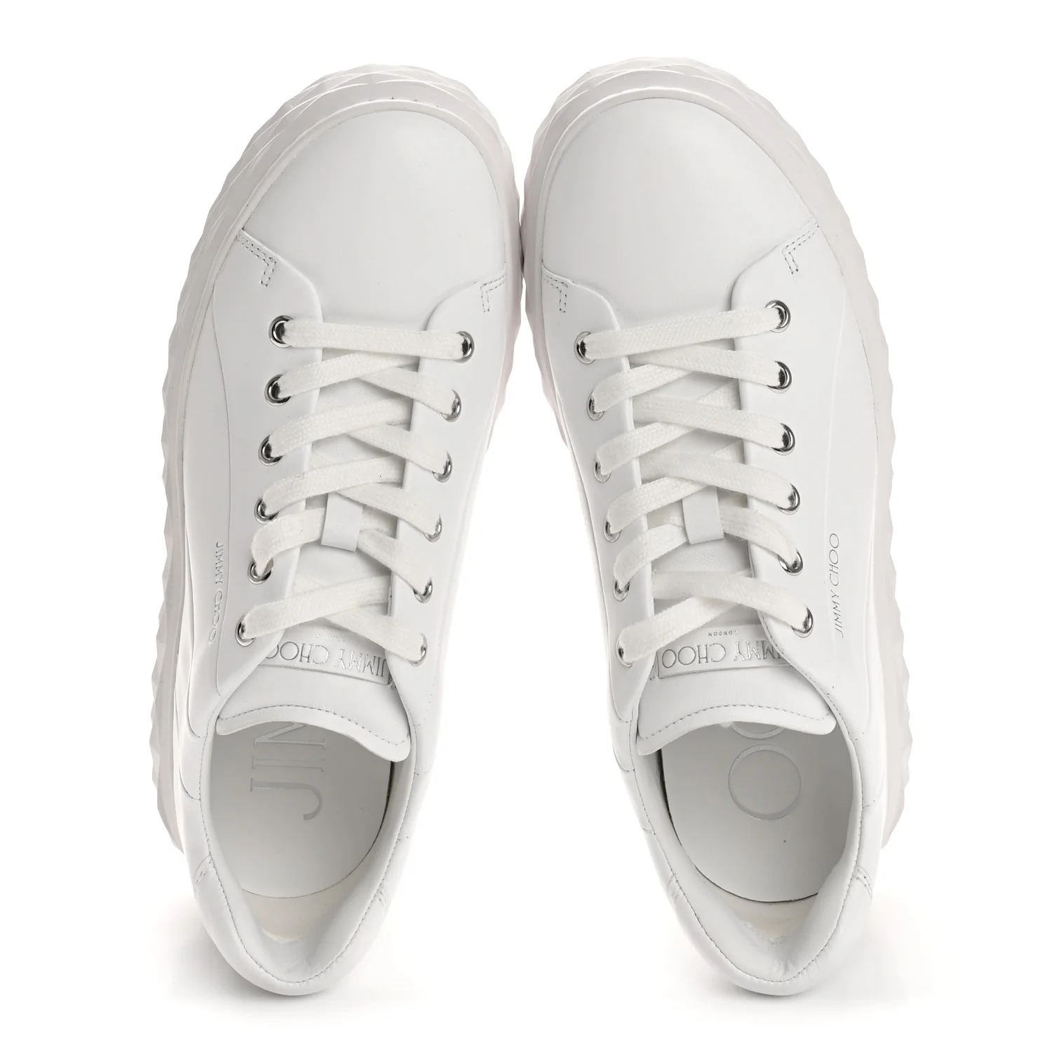 Nappa Diamond Light Platform Sneakers 38 White - Image 5