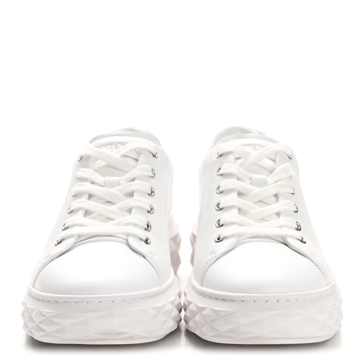 Nappa Diamond Light Platform Sneakers 38 White - Image 7