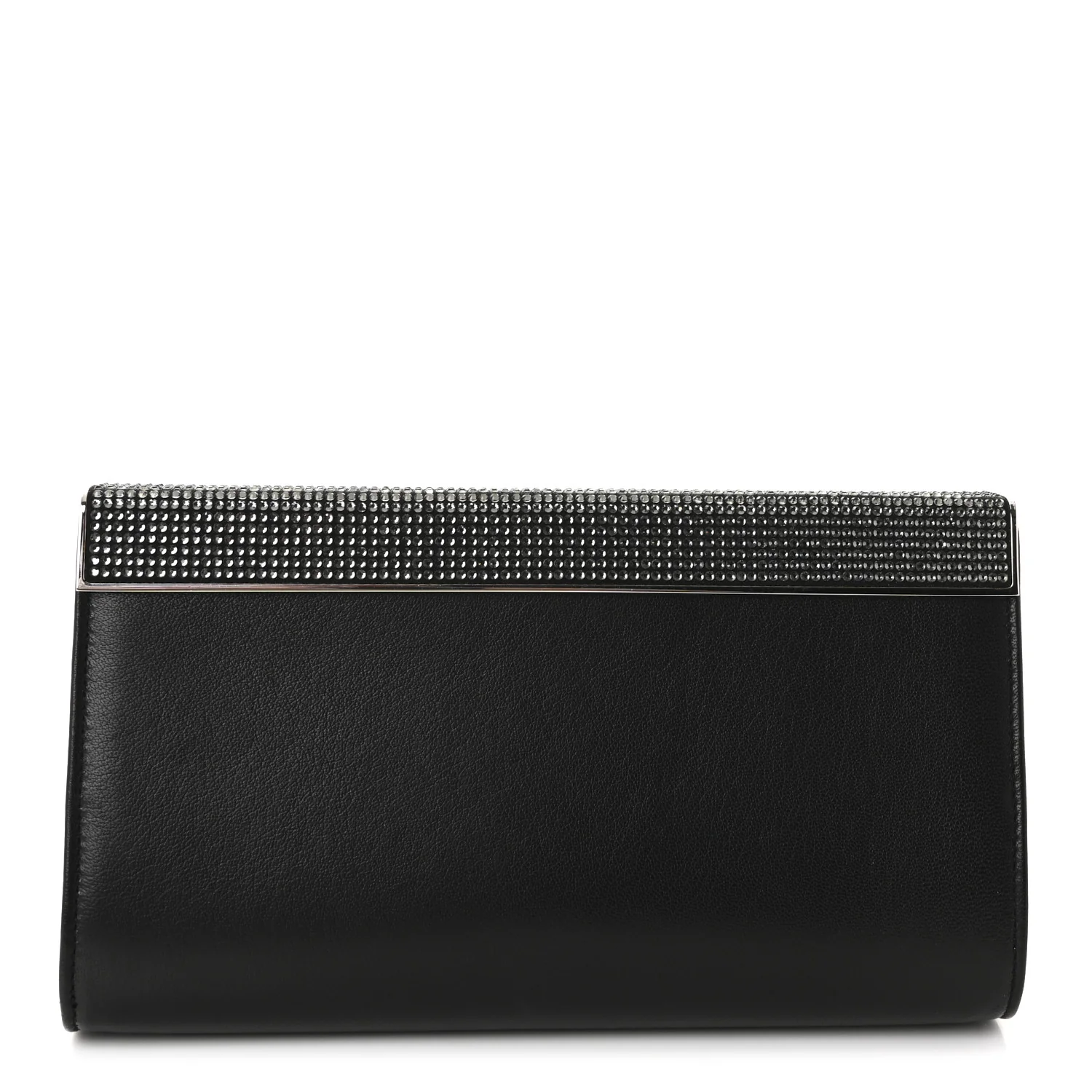 Nappa Hotfix Crystal Cayla Clutch Black