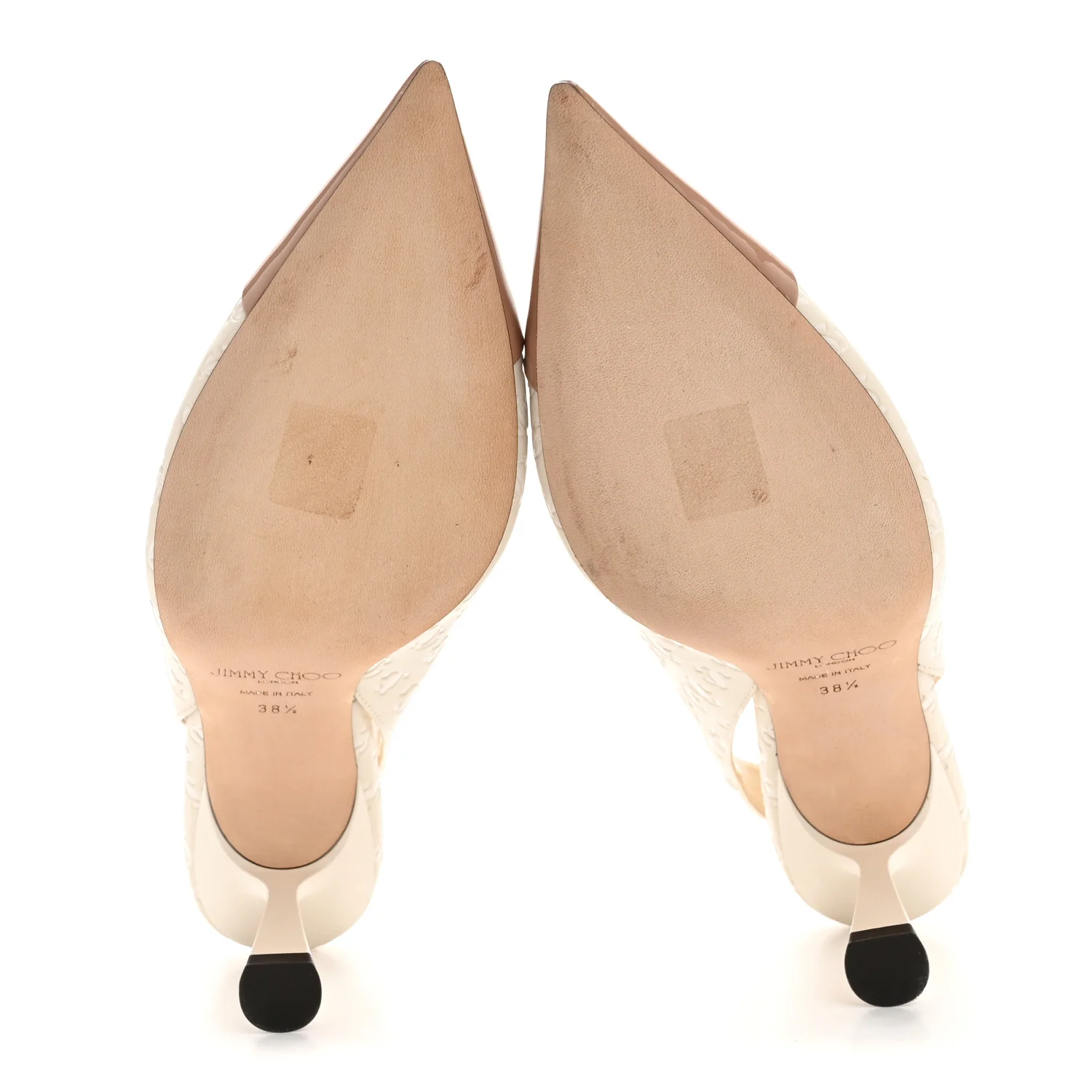 Patent Logo Embossed Liya 65 Pumps 38.5 Nude - Image 6