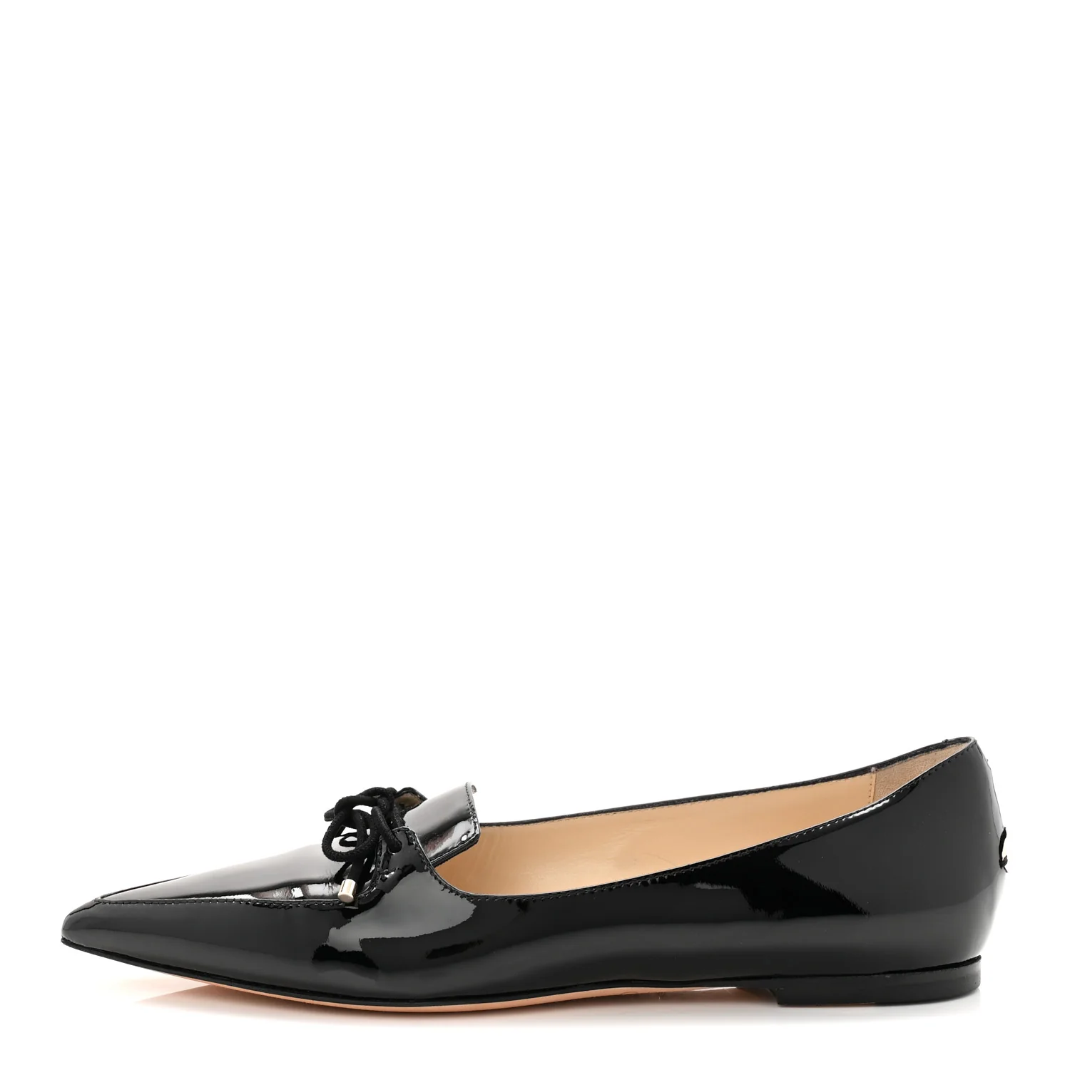 Patent Pointy Toe Genna Flats 37 Black