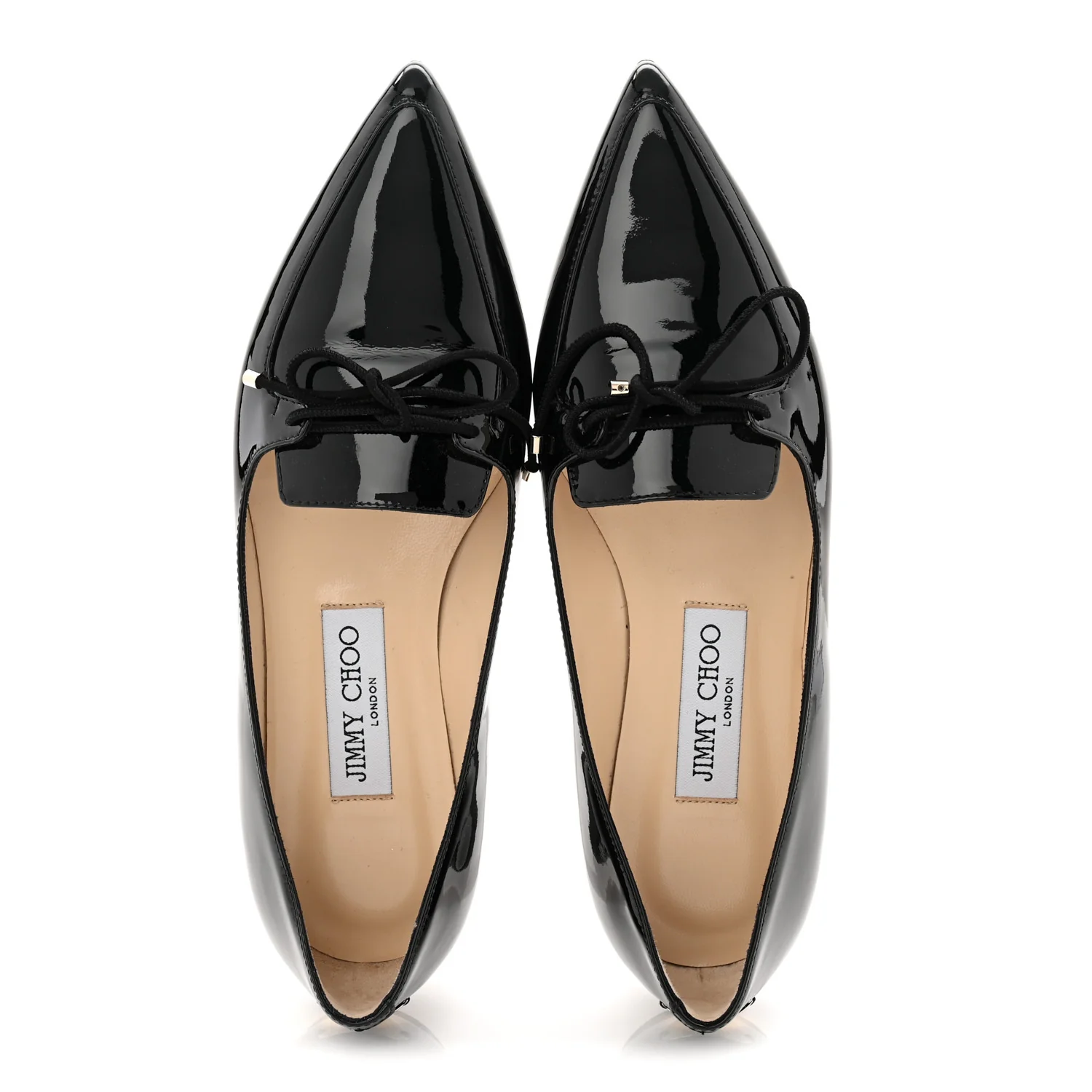 Patent Pointy Toe Genna Flats 37 Black - Image 5