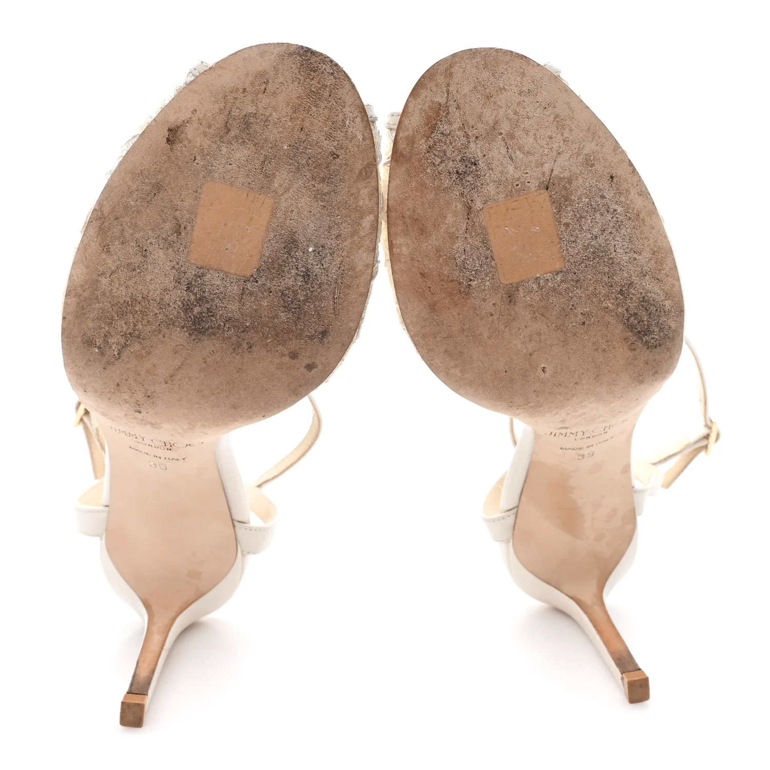 Pearl Floral Lace Sacora 85 Sandals 39 Ivory White - Image 7
