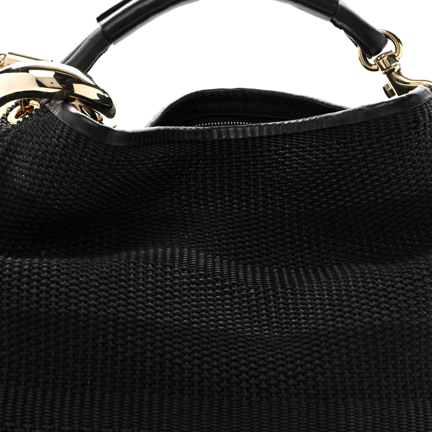 Raffia Large Sky Hobo Black - Image 8