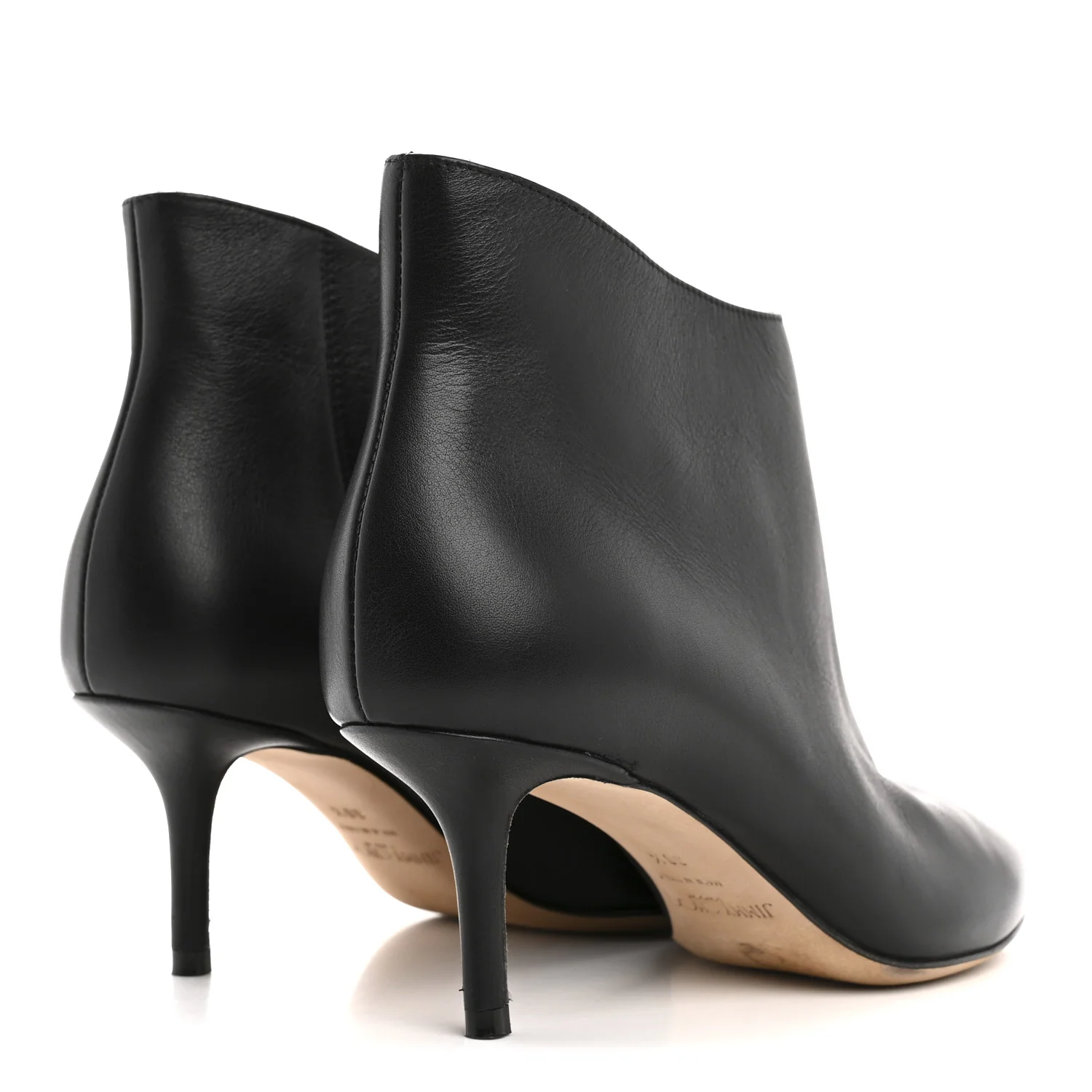 Smooth Calfskin Marinda 65 Ankle Booties 36.5 Black - Image 5