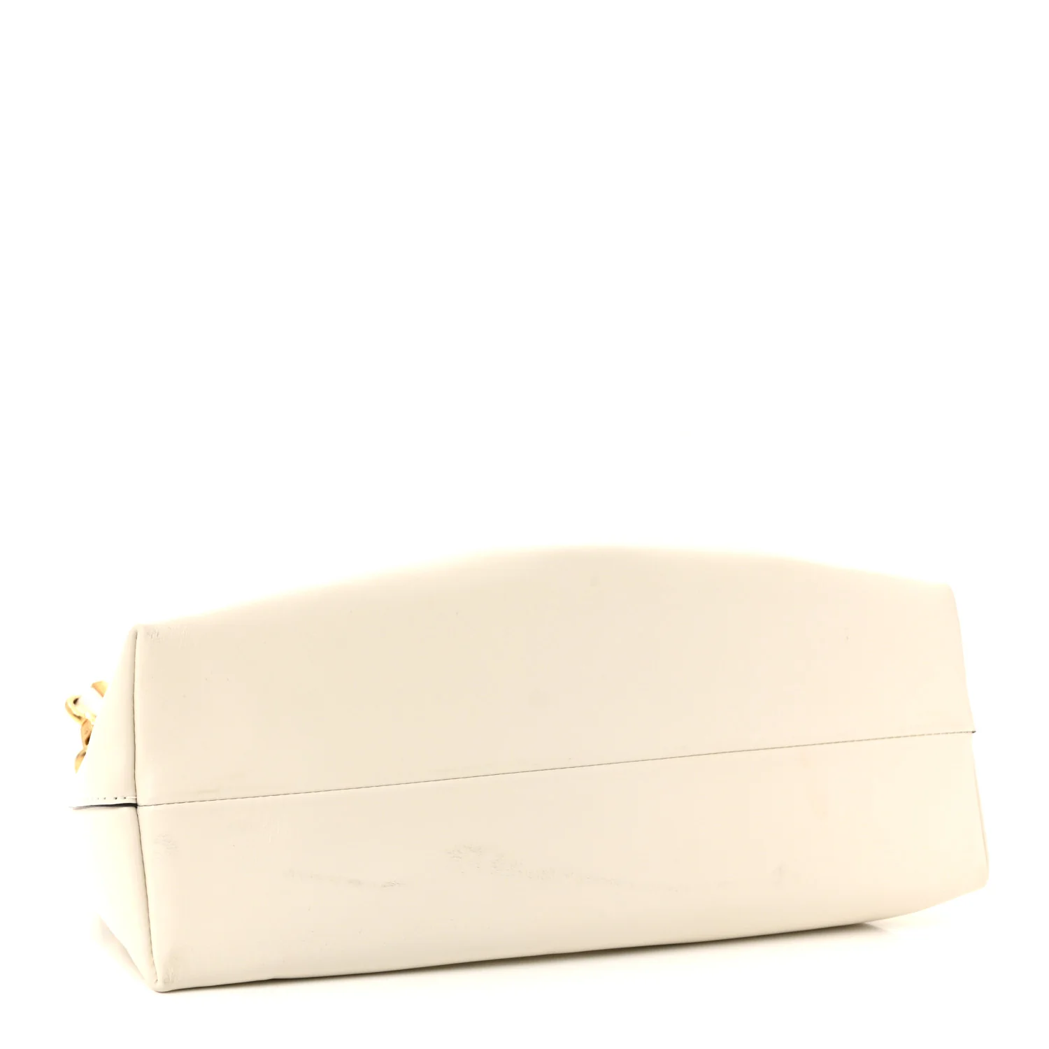 Smooth Shiny Calfskin Medium Cinch M Bucket Bag Latte - Image 4