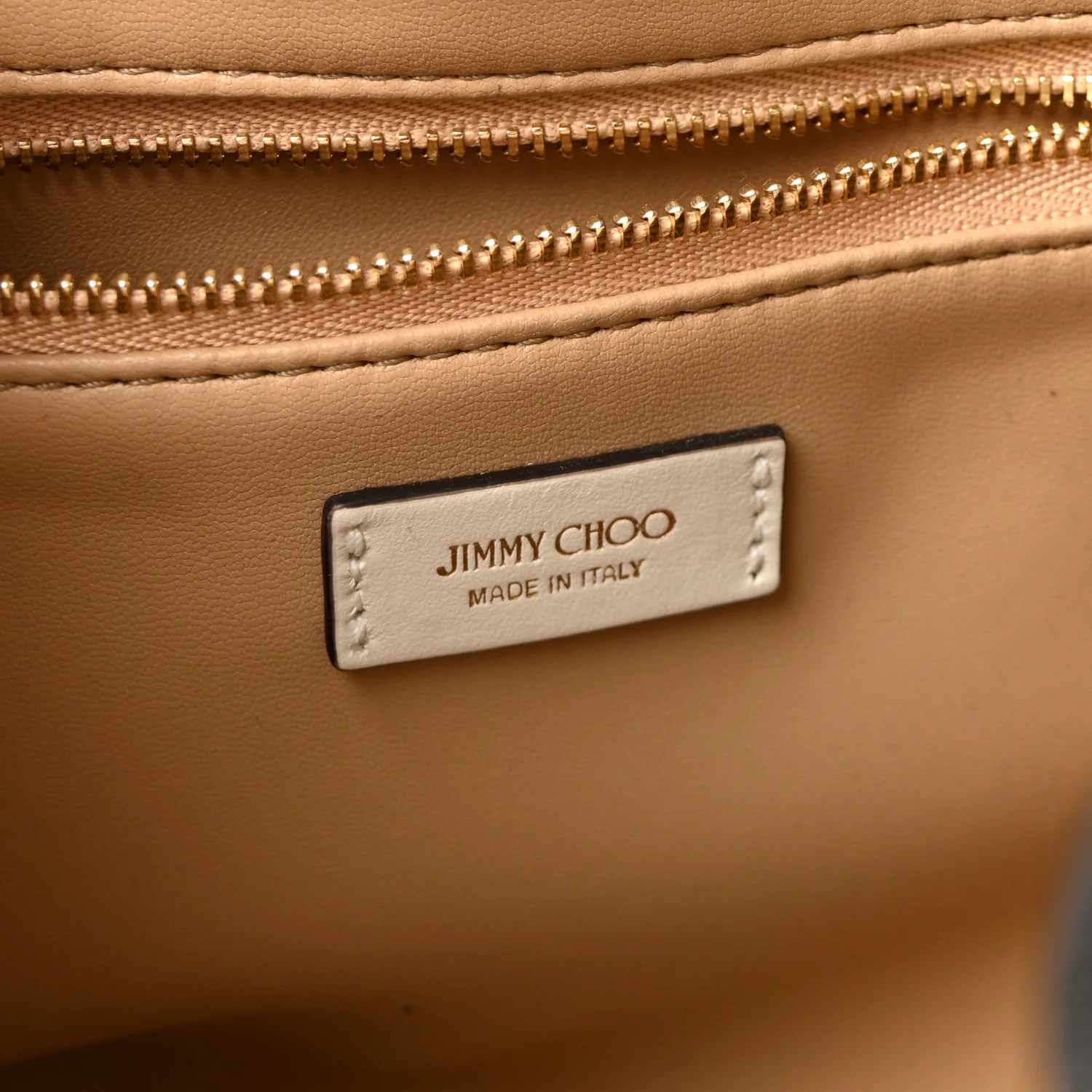 Smooth Shiny Calfskin Medium Cinch M Bucket Bag Latte - Image 6