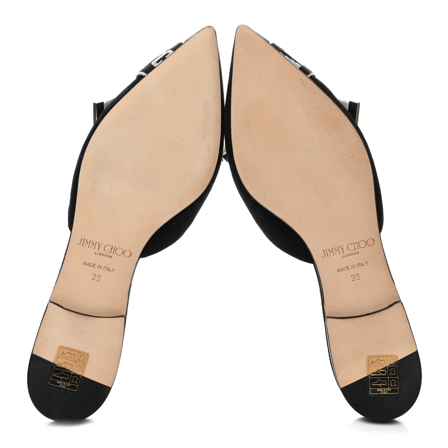 Suede Gretchen Logo Flat Mules 39 Black Chalk - Image 6