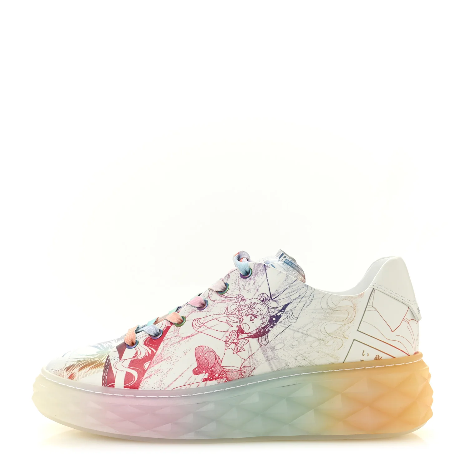 x SAILOR MOON Nappa Womens Diamond Light Maxi Sneakers 39 Multicolor White