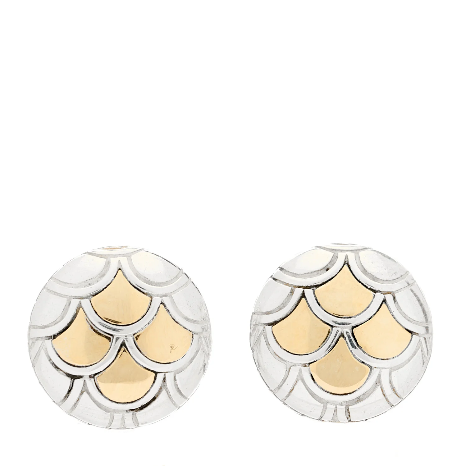 Sterling Silver 18K Yellow Gold Naga Earrings