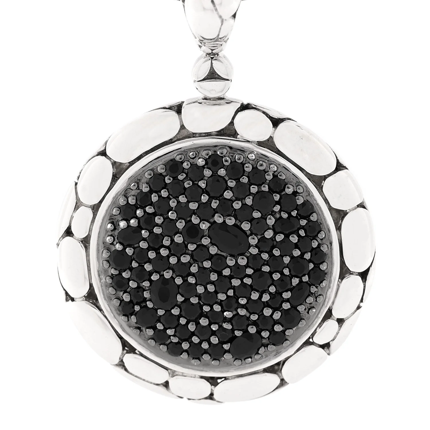 Sterling Silver Black Sapphire Kali Lavafire Pendant Necklace - Image 4