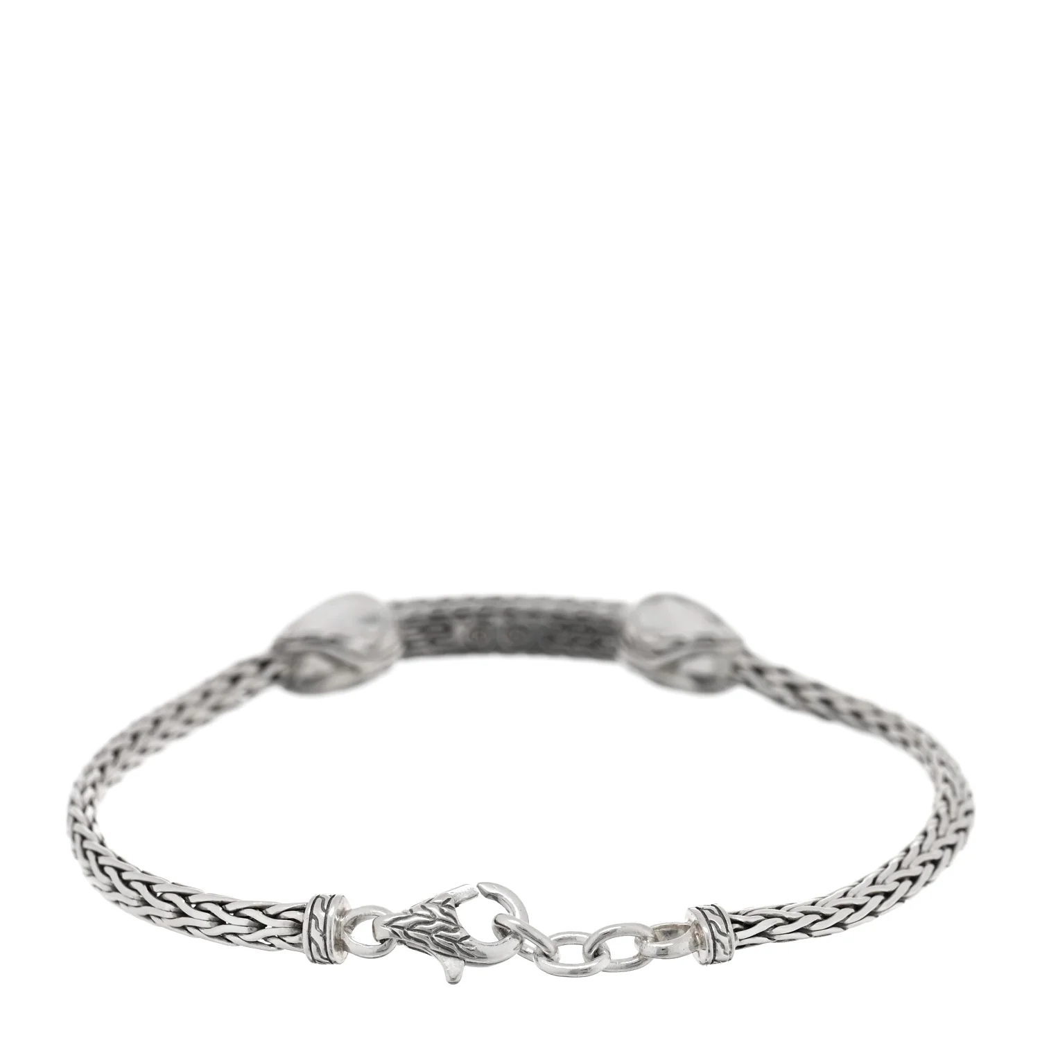 Sterling Silver Diamond Asli Classic Chain Link ID Bracelet - Image 2