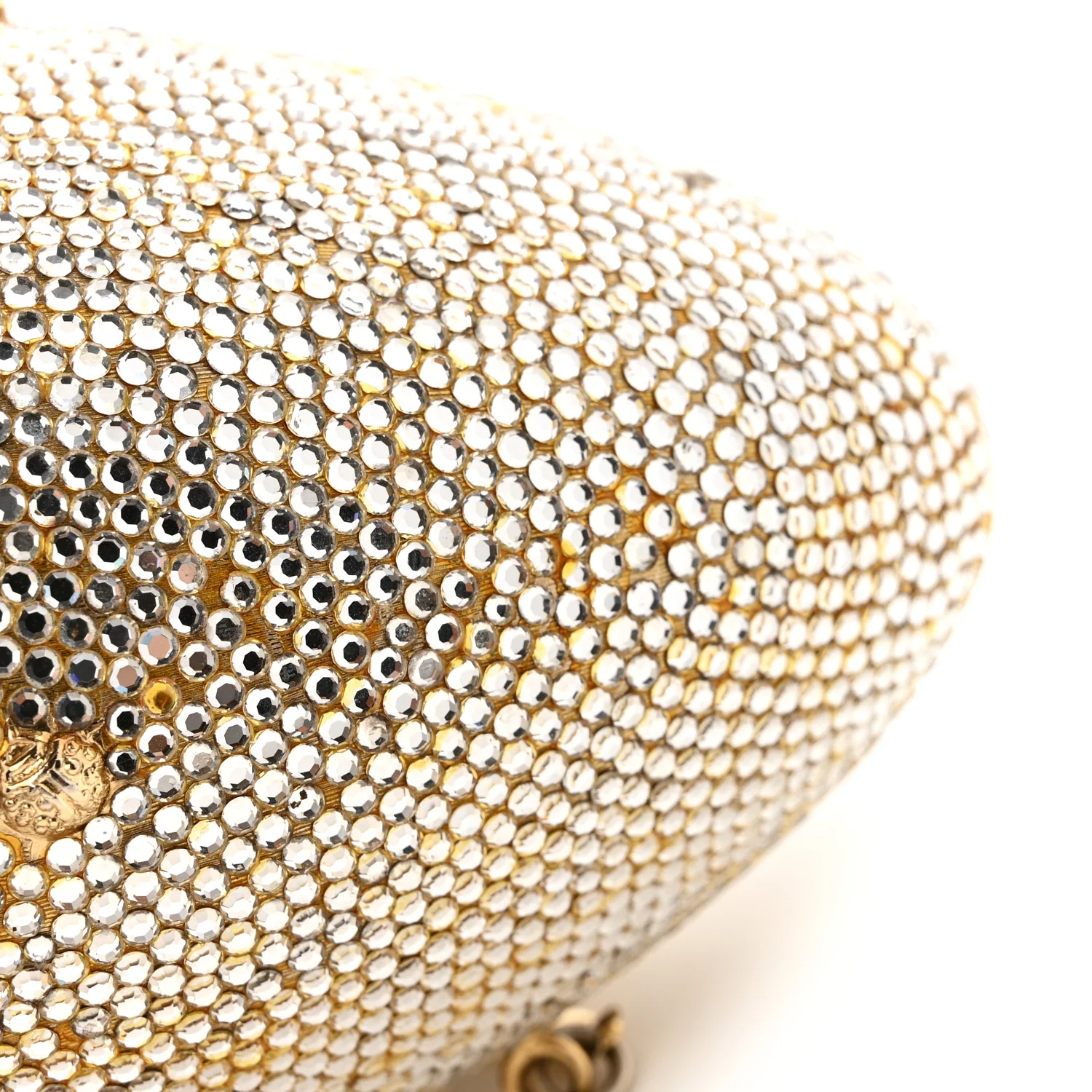 Crystal Egg Minaudiere Clutch Gold - Image 16