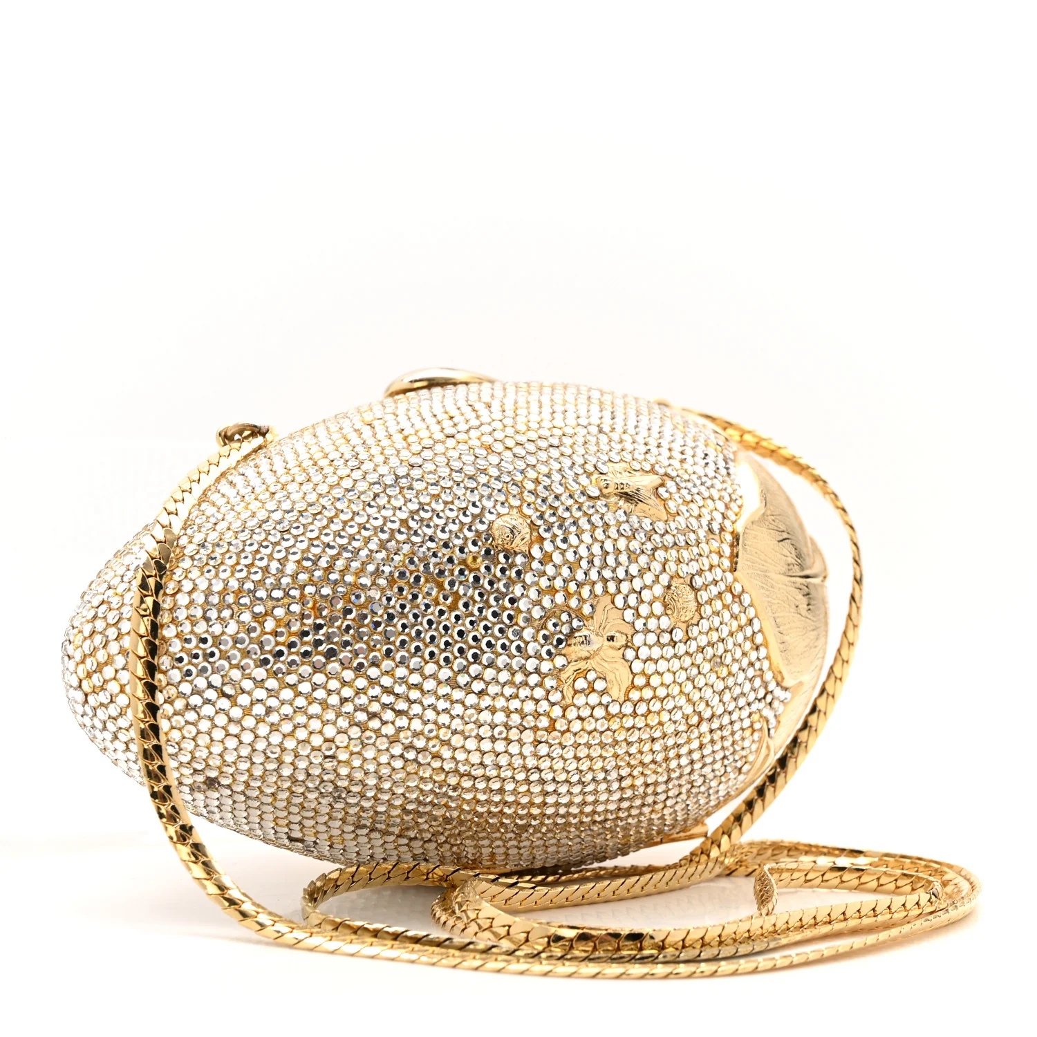 Crystal Egg Minaudiere Clutch Gold - Image 3