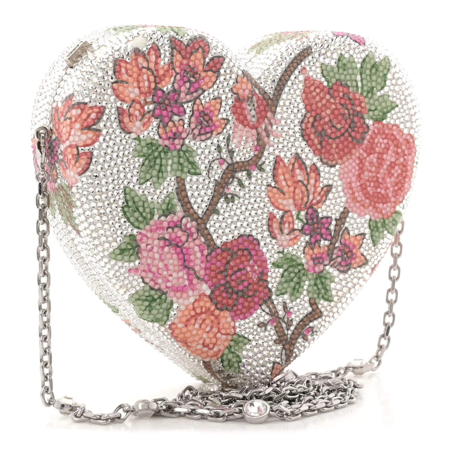 Crystal Heart Secret Garden Minaudiere Clutch Multicolor - Image 3