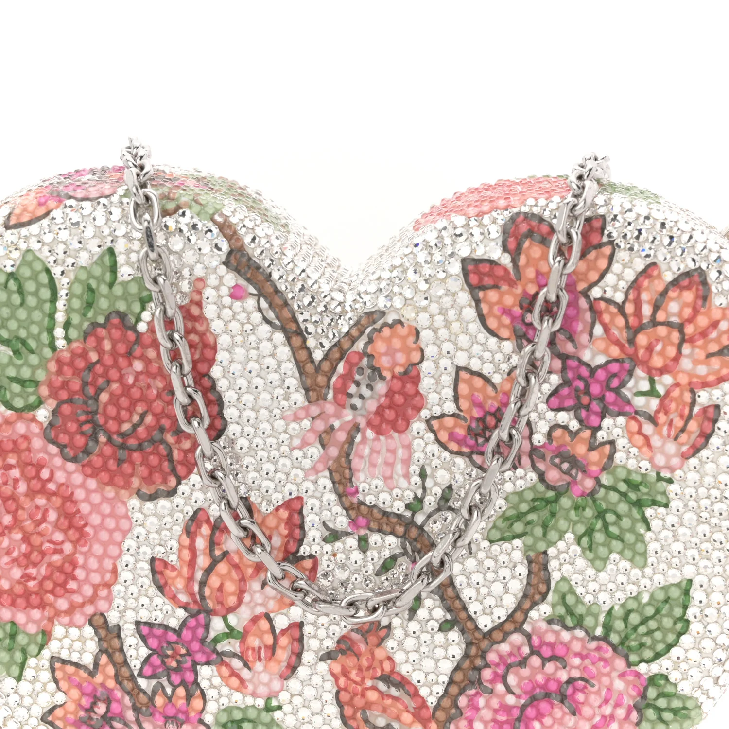 Crystal Heart Secret Garden Minaudiere Clutch Multicolor - Image 8