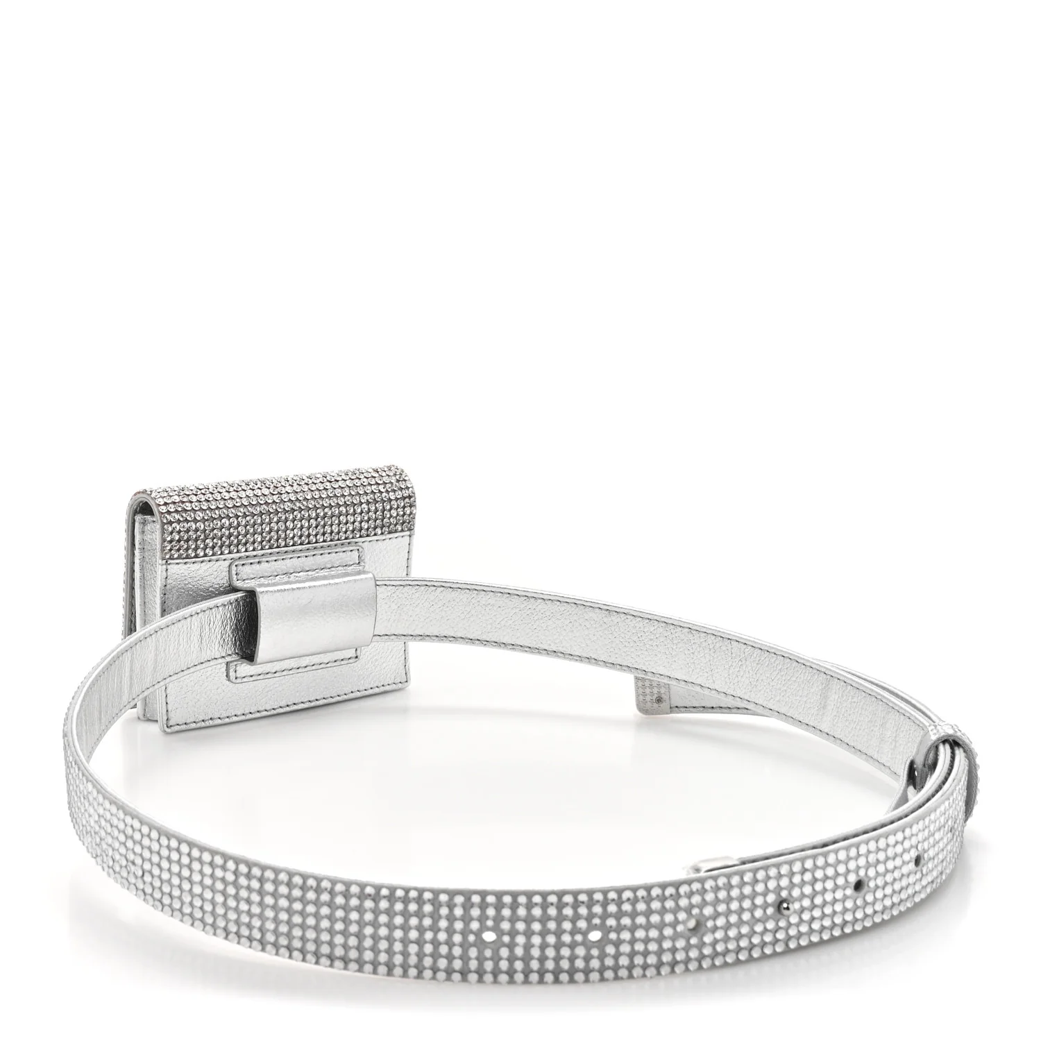 Swarovski Crystal Convertible Belt Bag Silver - Image 3