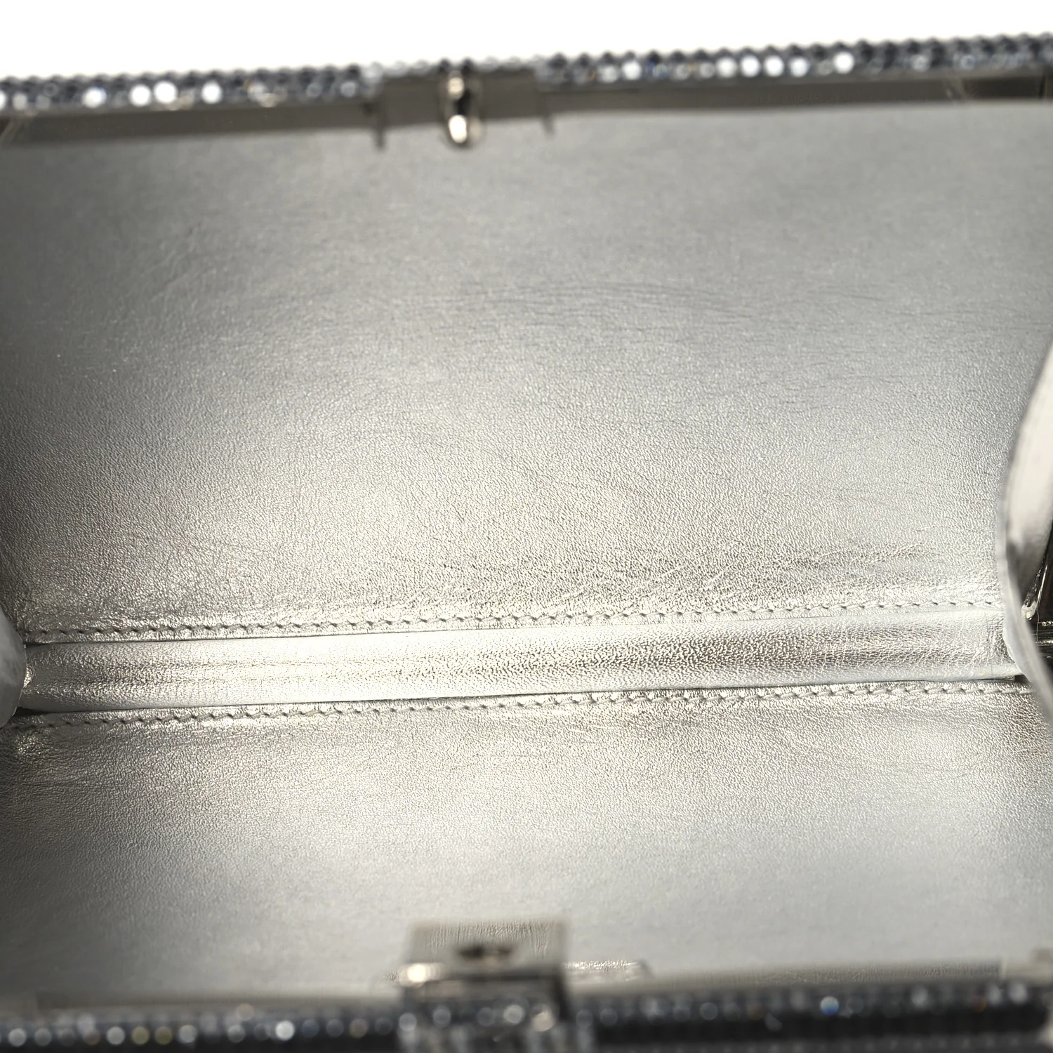 Swarovski Crystal Minaudiere Clutch Black Silver - Image 5