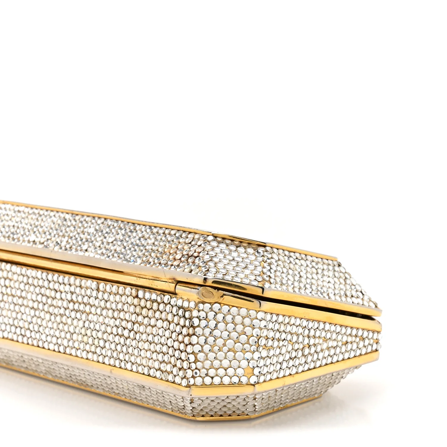 Swarovski Crystal Minaudiere Clutch Silver Gold - Image 8