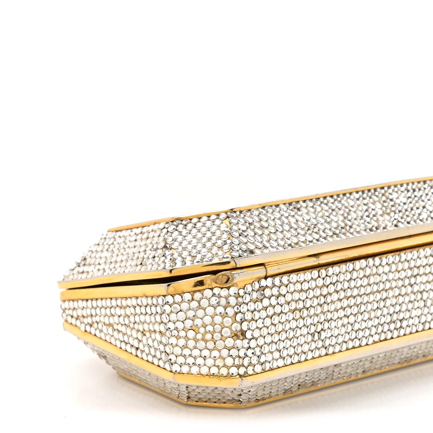 Swarovski Crystal Minaudiere Clutch Silver Gold - Image 9