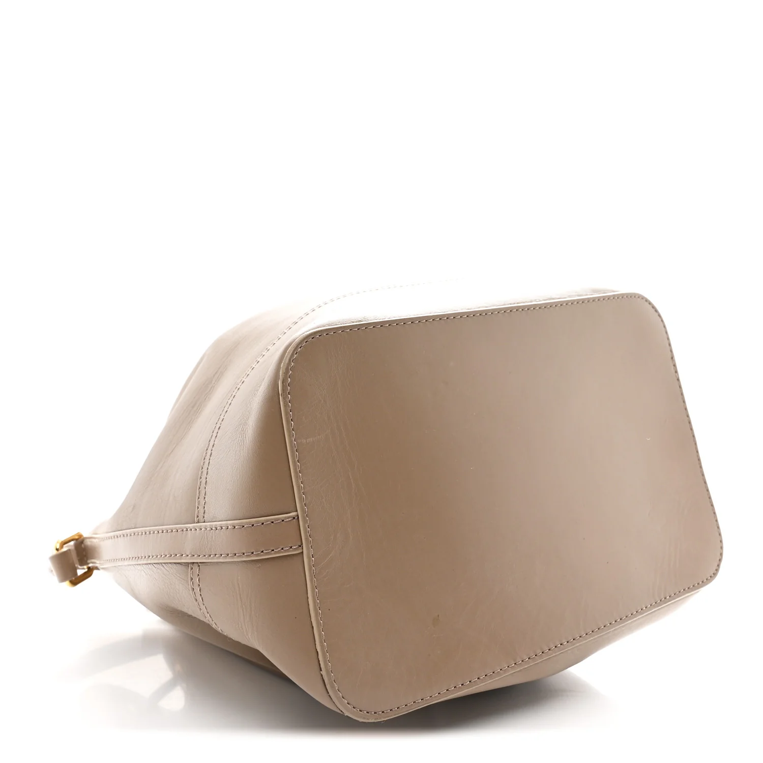 Calfskin Cecilia Bucket Bag Beige - Image 4