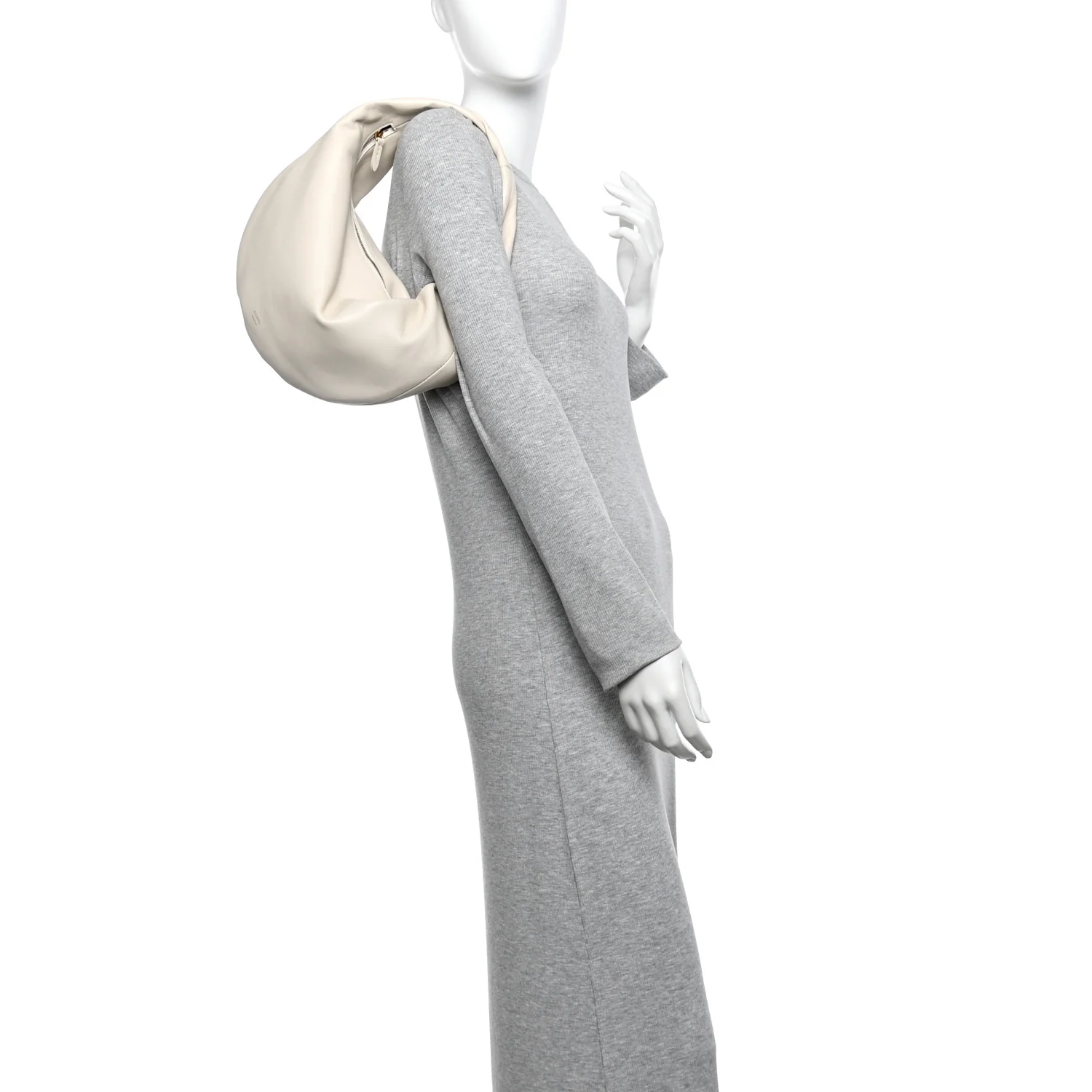 Calfskin Medium Olivia Hobo Off White - Image 2