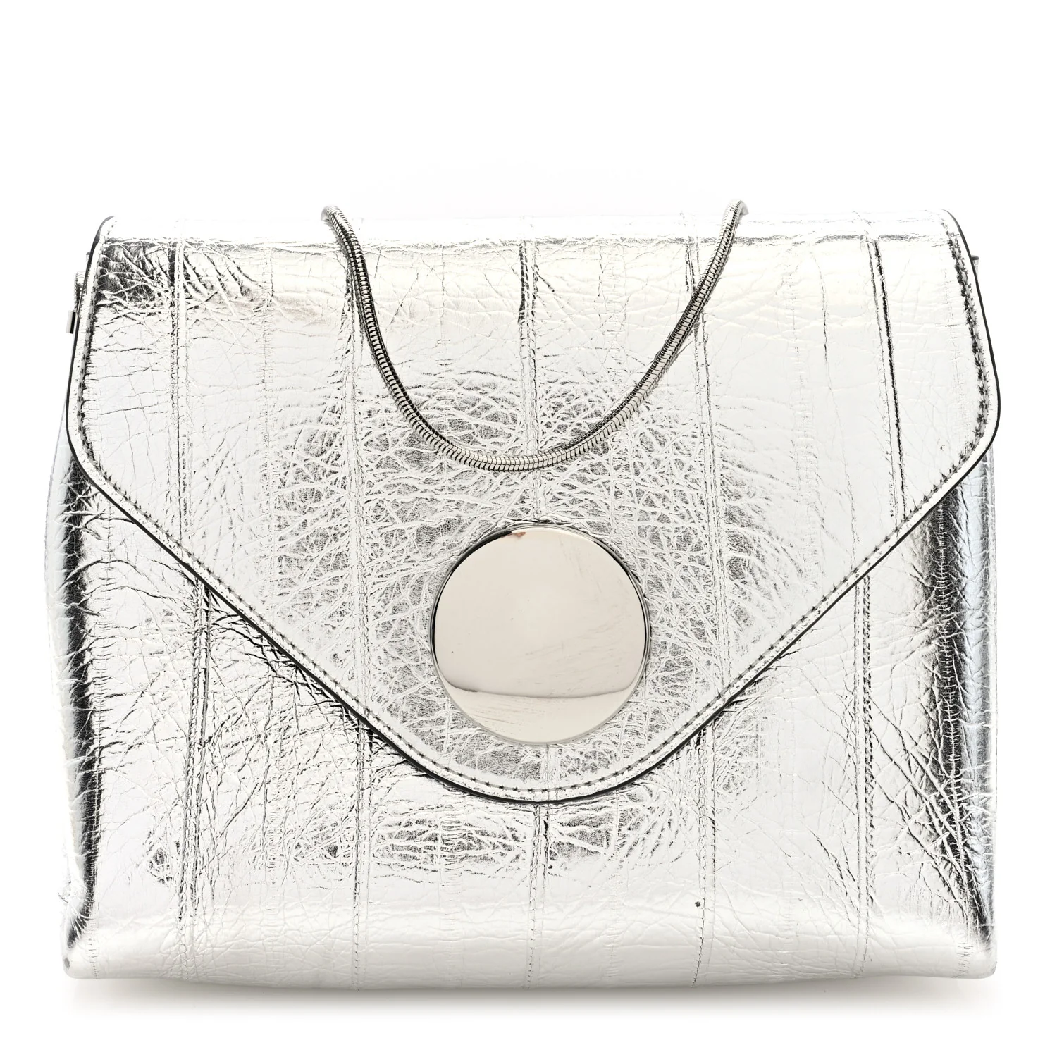 Metallic Eelskin Bobbi Bag Silver