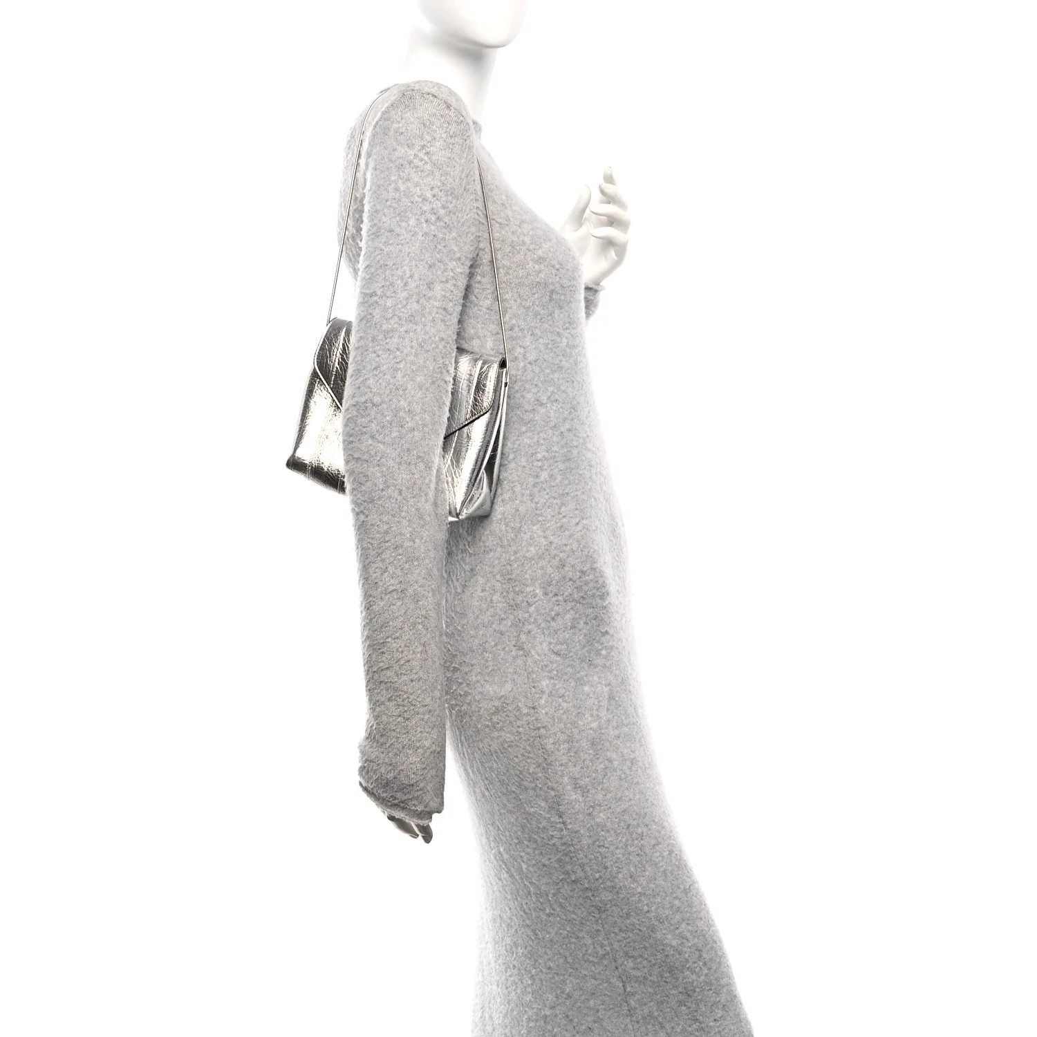 Metallic Eelskin Bobbi Bag Silver - Image 2