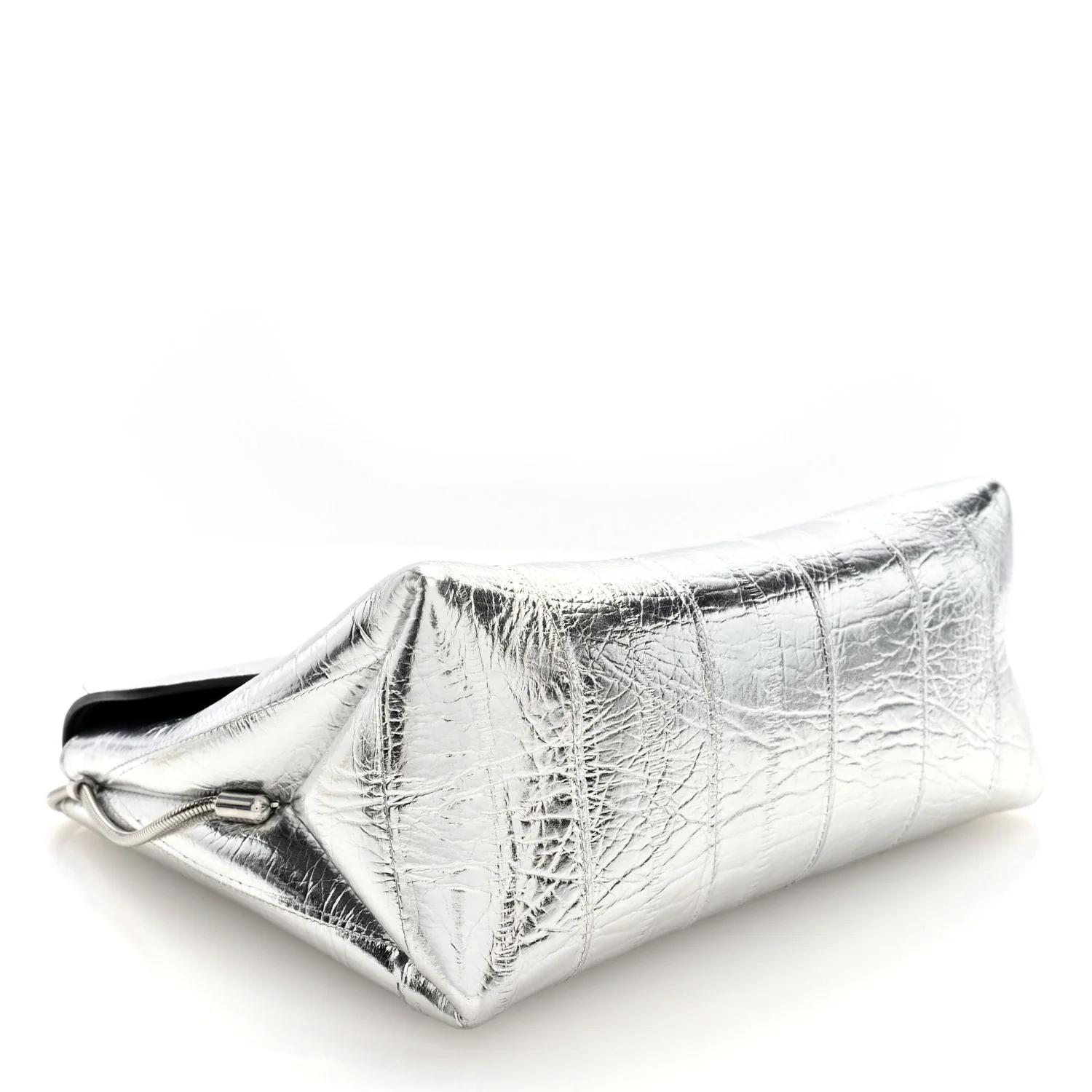 Metallic Eelskin Bobbi Bag Silver - Image 4