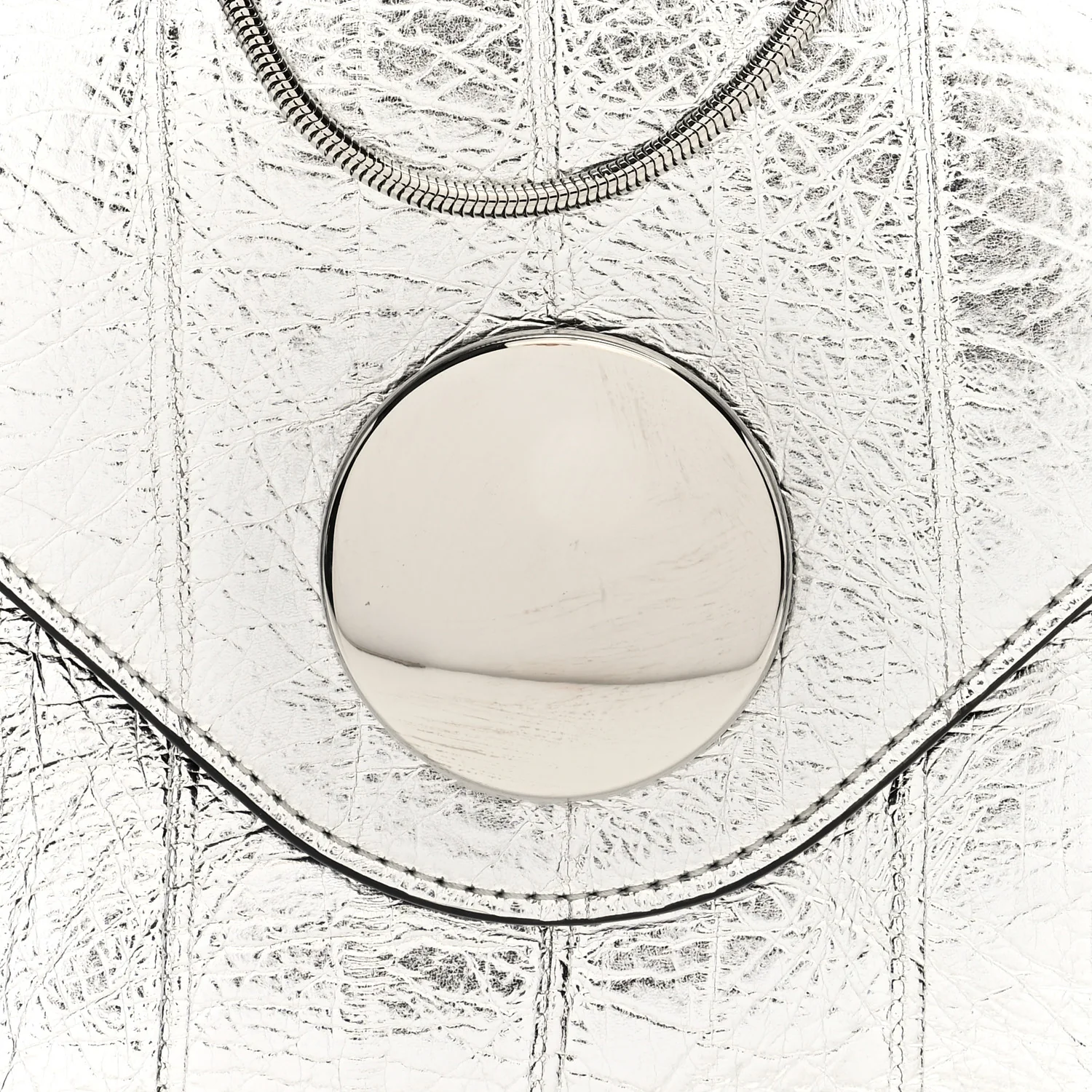 Metallic Eelskin Bobbi Bag Silver - Image 7