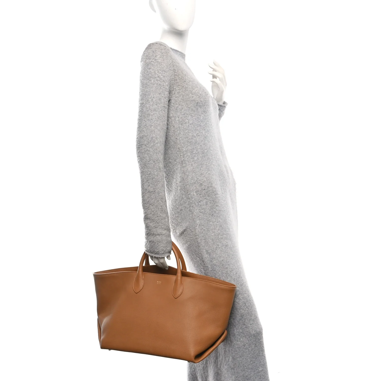 Pebbled Calfskin Medium Amelia Tote Nougat - Image 2