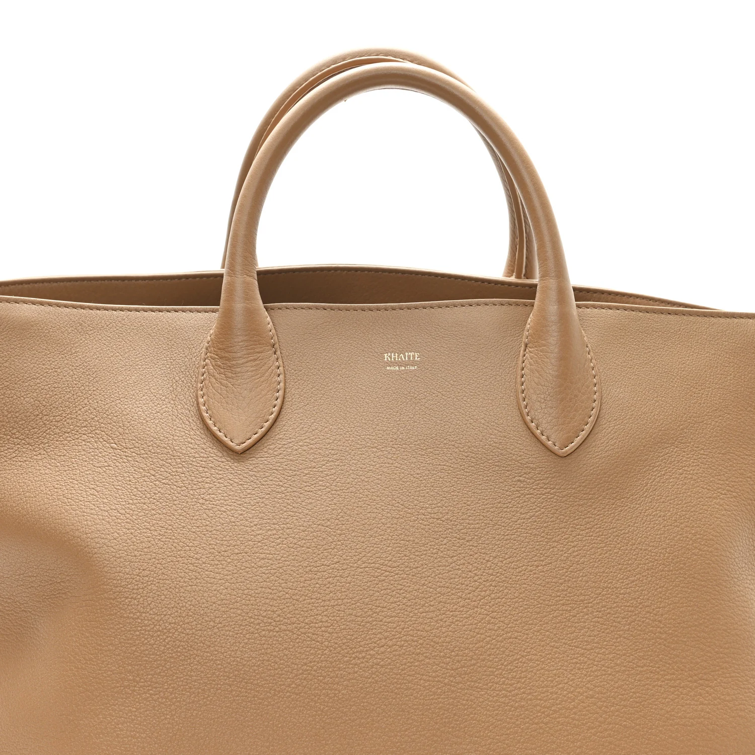 Pebbled Calfskin Medium Amelia Tote Nougat - Image 8