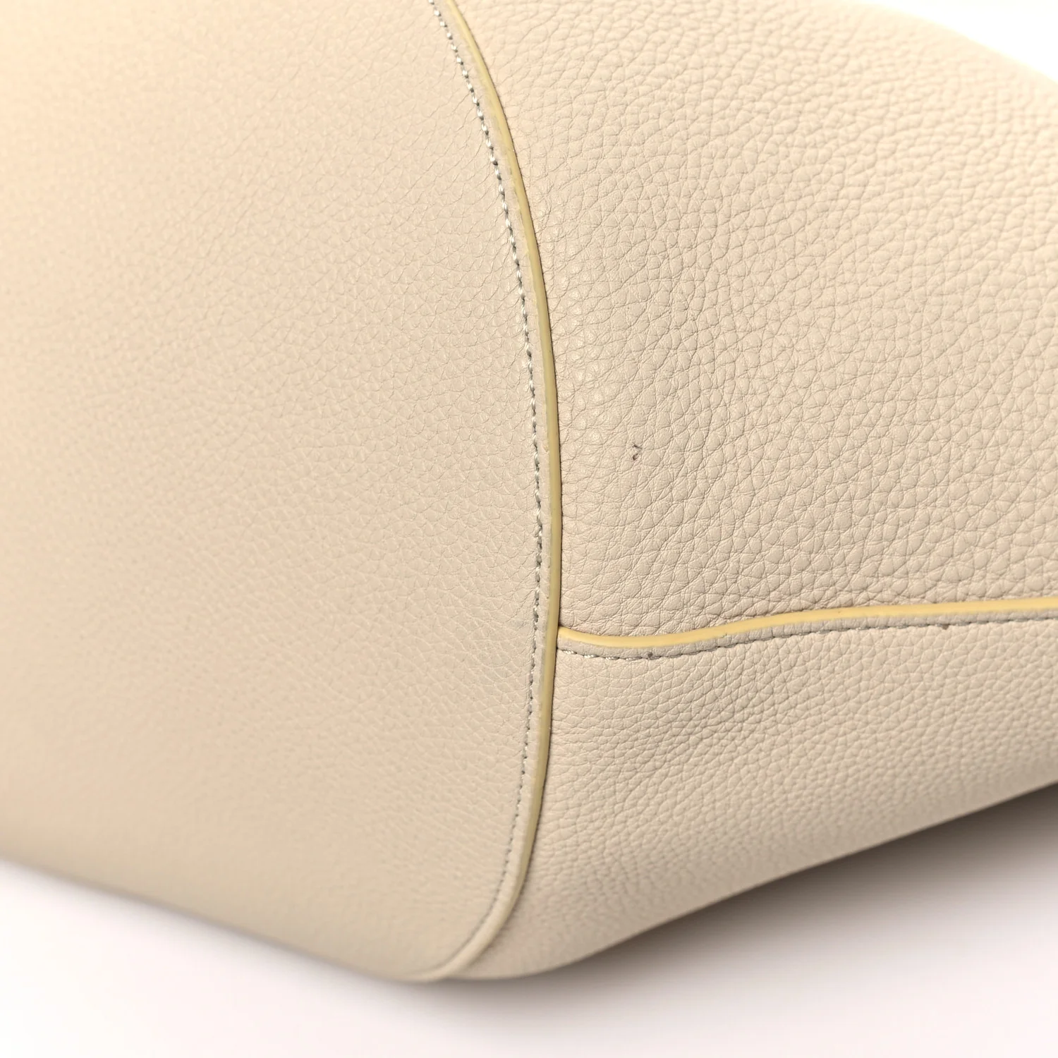 Pebbled Sport Calfskin Medium Lotus Tote Ivory - Image 10