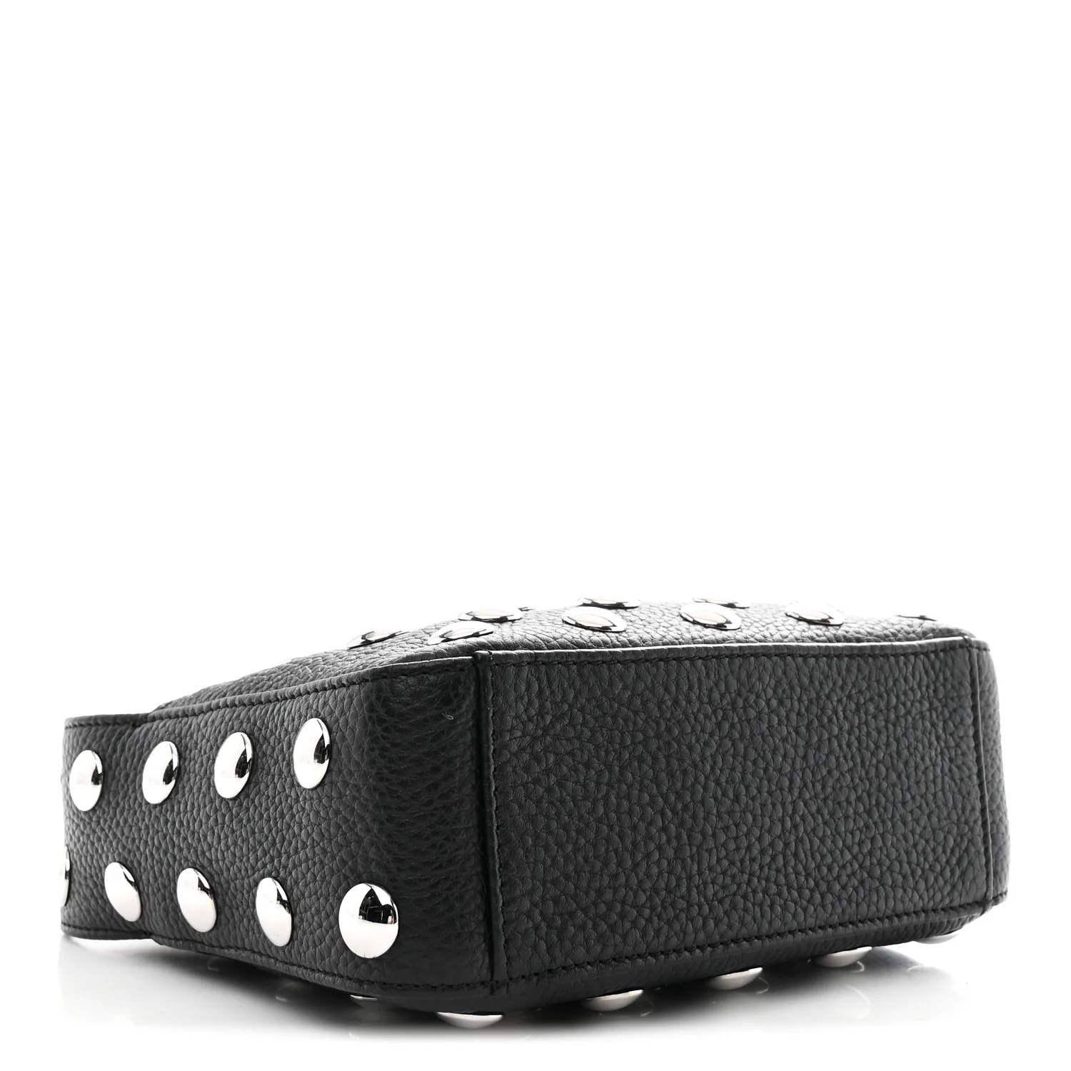 Pebbled Sport Calfskin Studded Small Elena Black - Image 4
