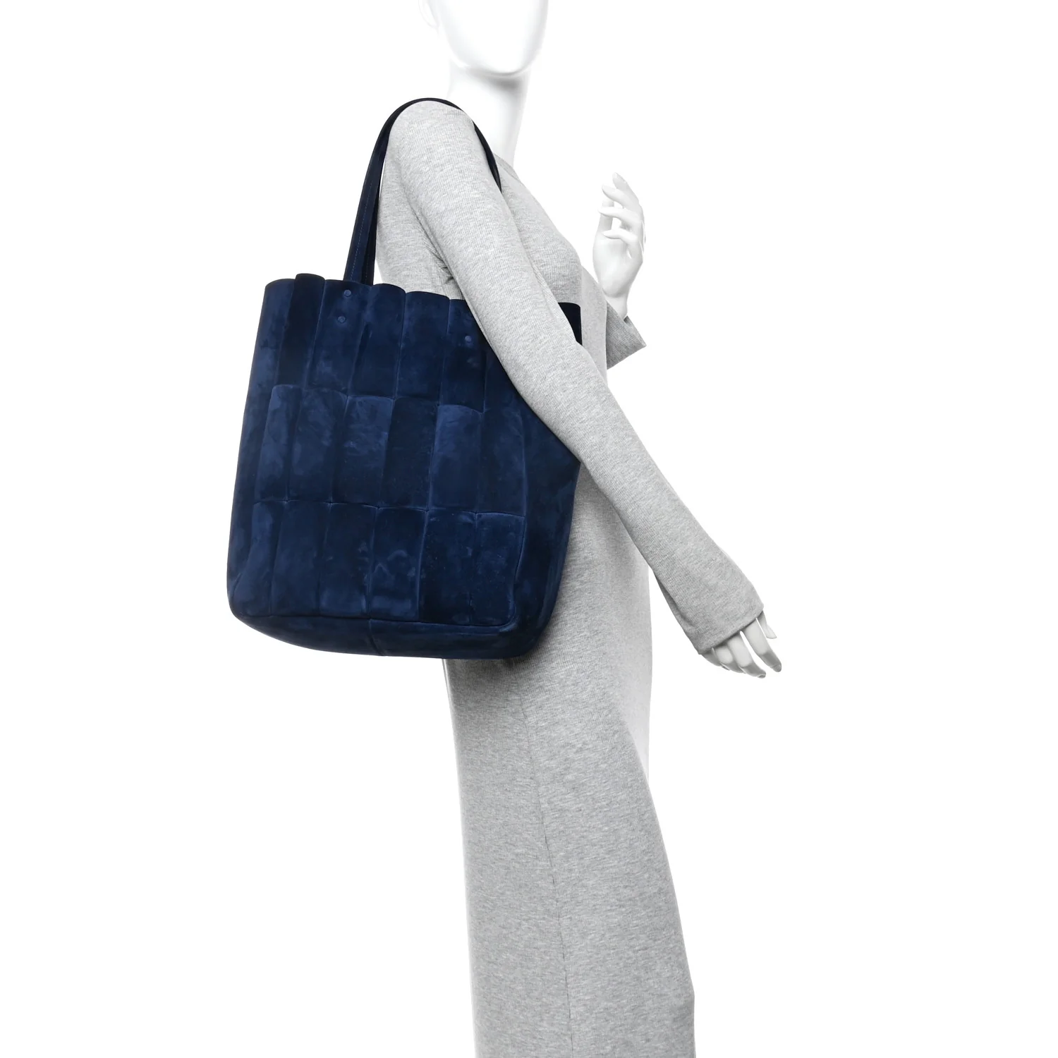 Suede Calfskin Kidskin Zoe Tote Midnight - Image 2