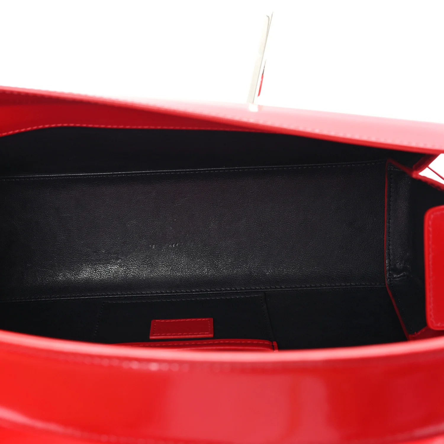 Shiny Calfskin Medium Pencil Shoulder Bag Rouge Lipstick - Image 5
