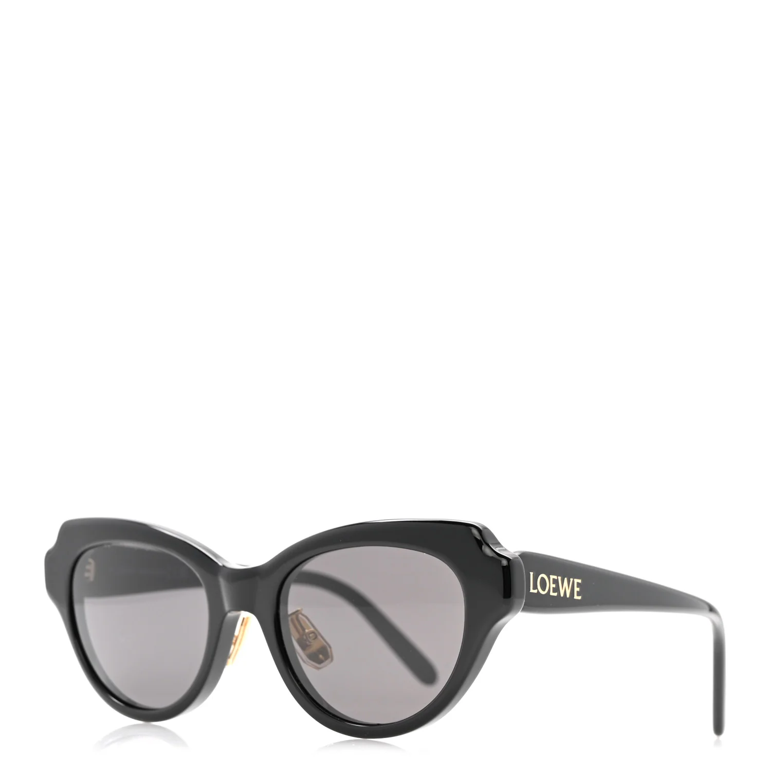 Acetate Cat Eye Swan Slim Sunglasses LW40178F Black