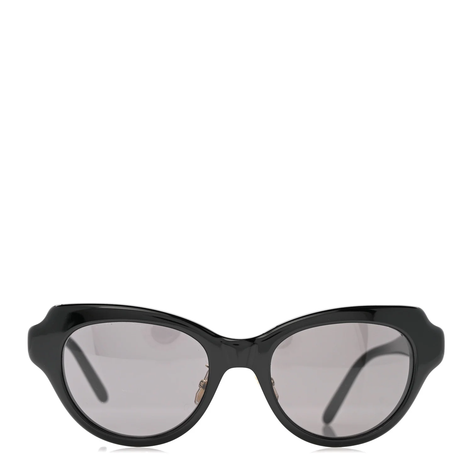 Acetate Cat Eye Swan Slim Sunglasses LW40178F Black - Image 2
