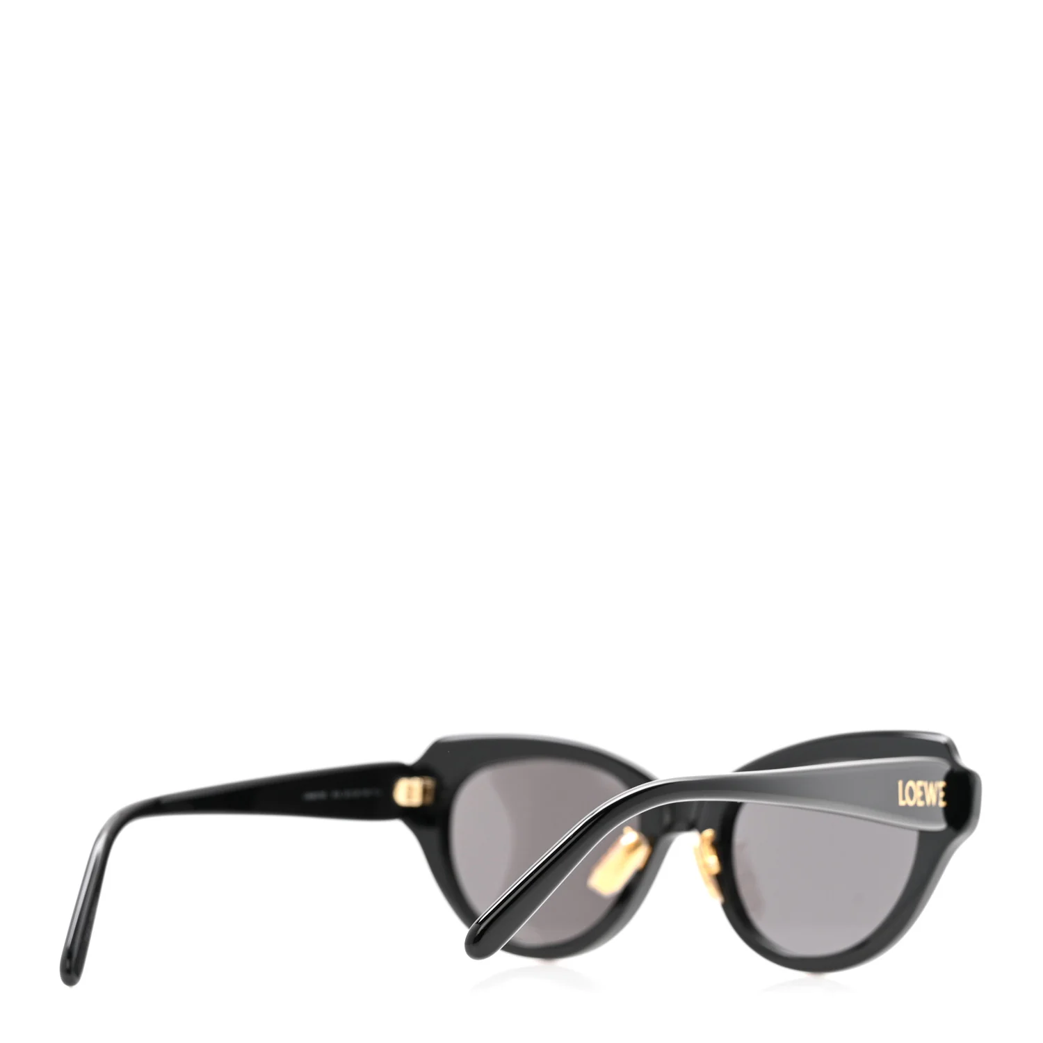 Acetate Cat Eye Swan Slim Sunglasses LW40178F Black - Image 4