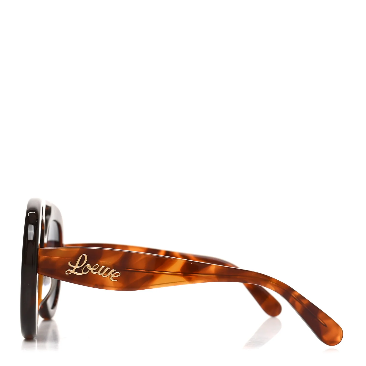 Acetate Curvy Aviator Sunglasses LW40144U Tortoise - Image 3