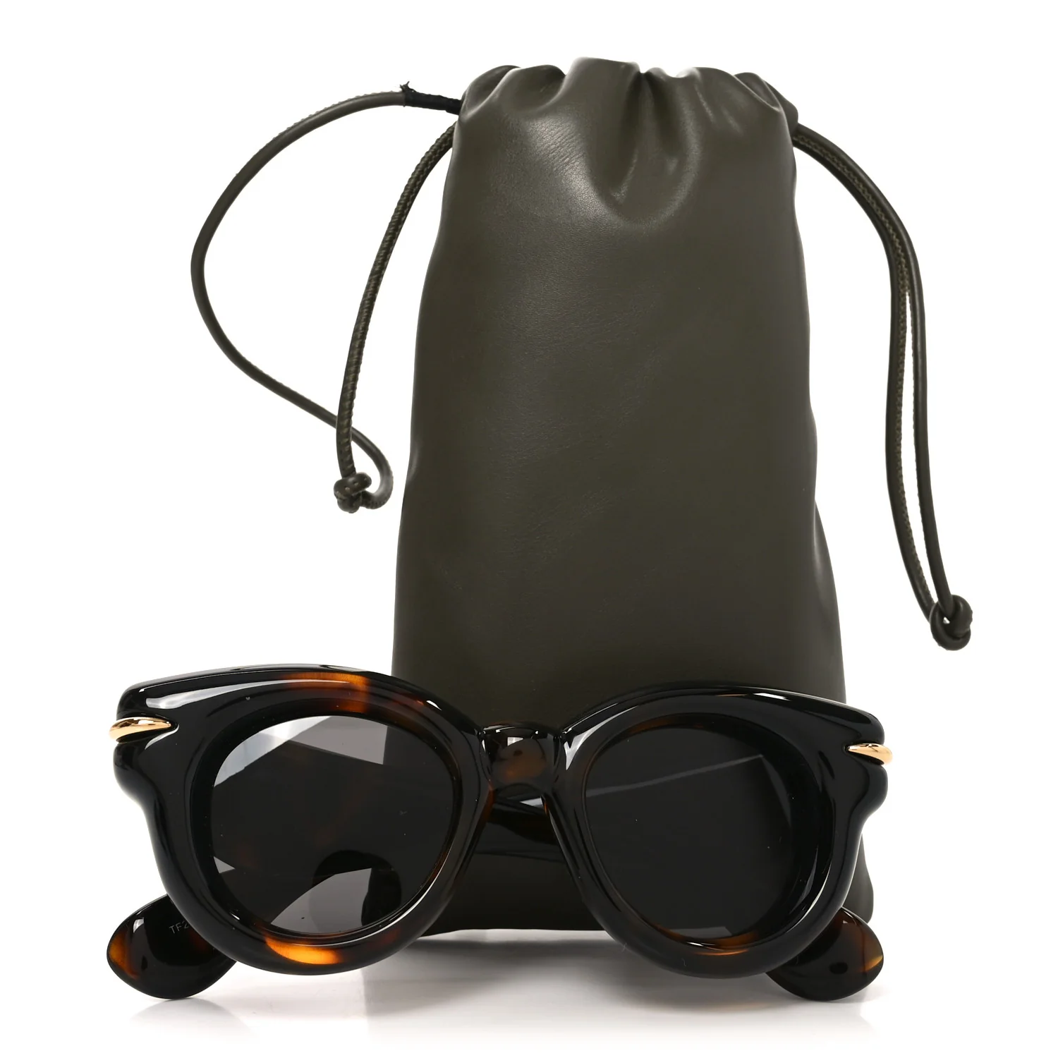 Acetate Inflated Cat-Eye Sunglasses LW40118I Tortoise - Image 8