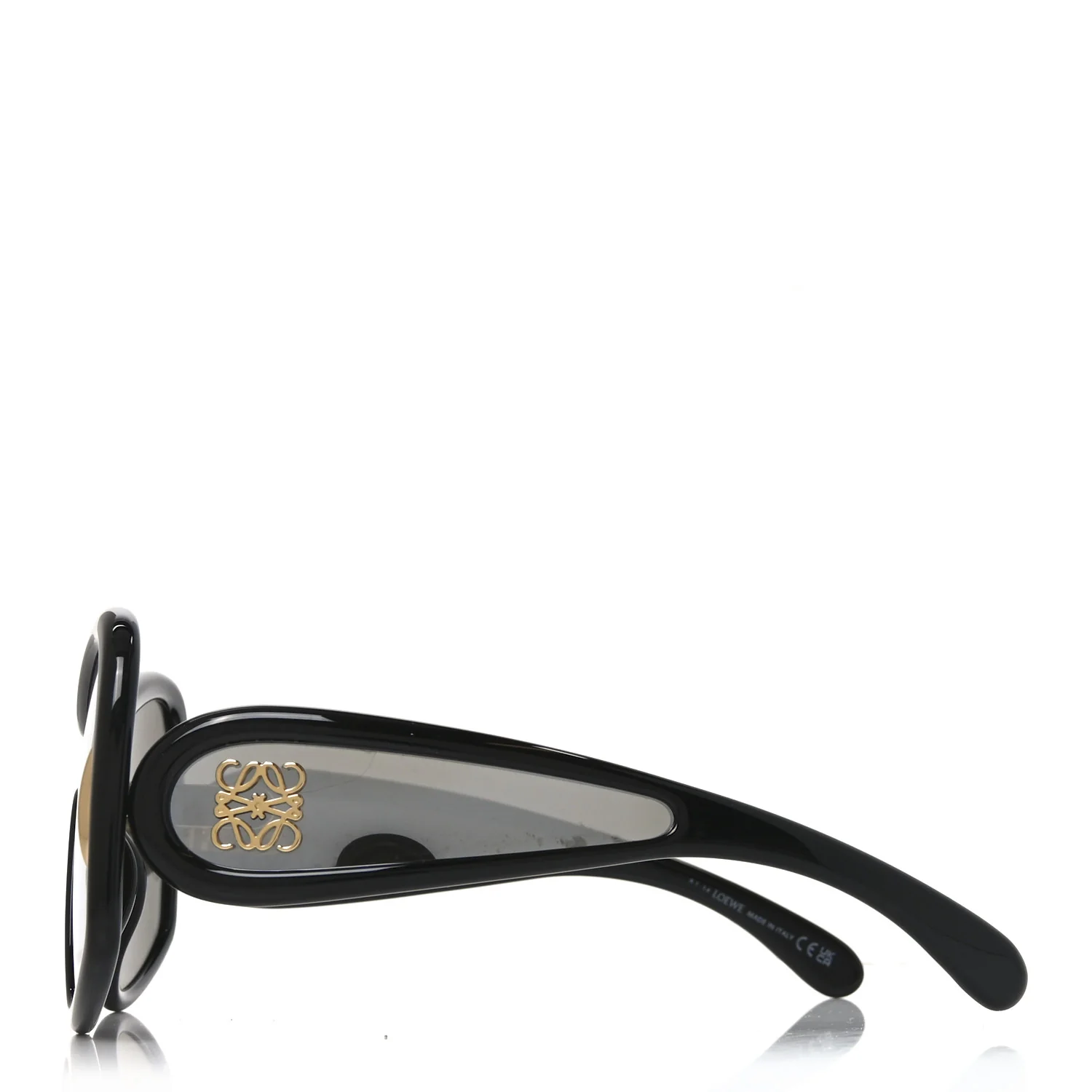 Acetate Mirror Mask Sunglasses LW40131I Black Smoke - Image 3